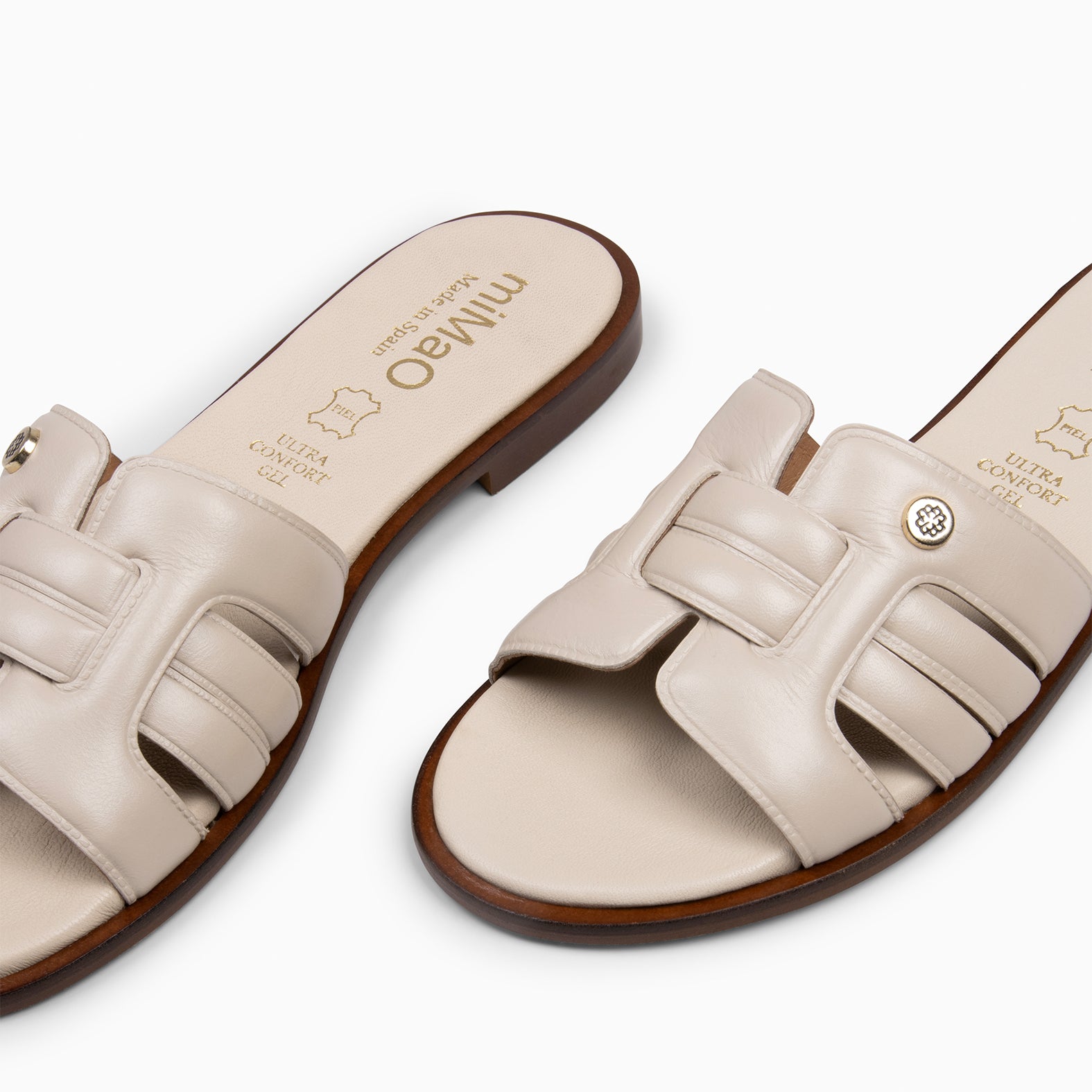 MENFIS - Sandalias elegantes de pala BEIGE - miMaO ®