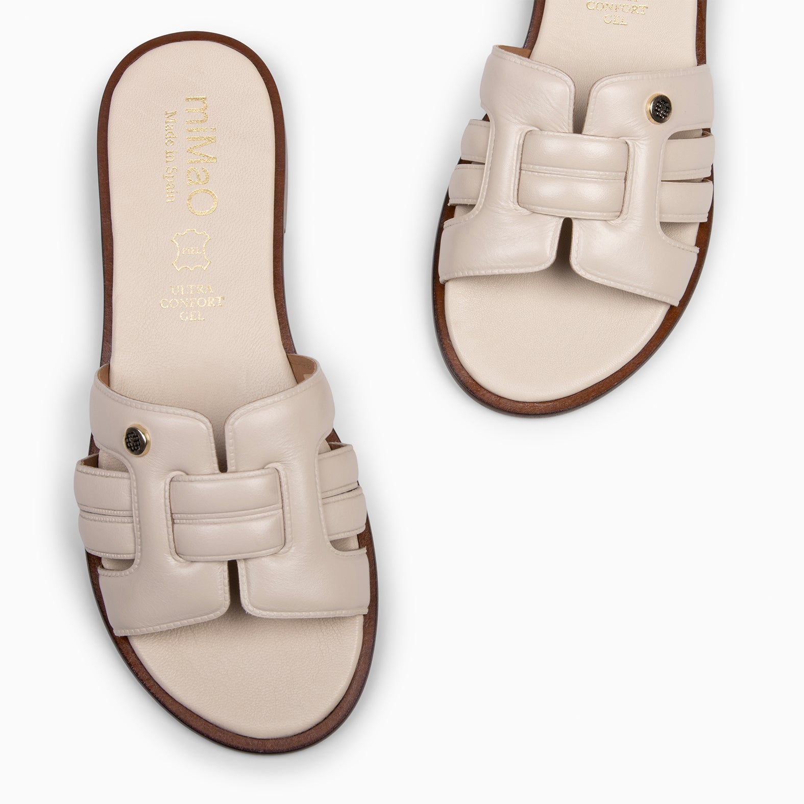 MENFIS - Sandalias elegantes de pala BEIGE - miMaO ®