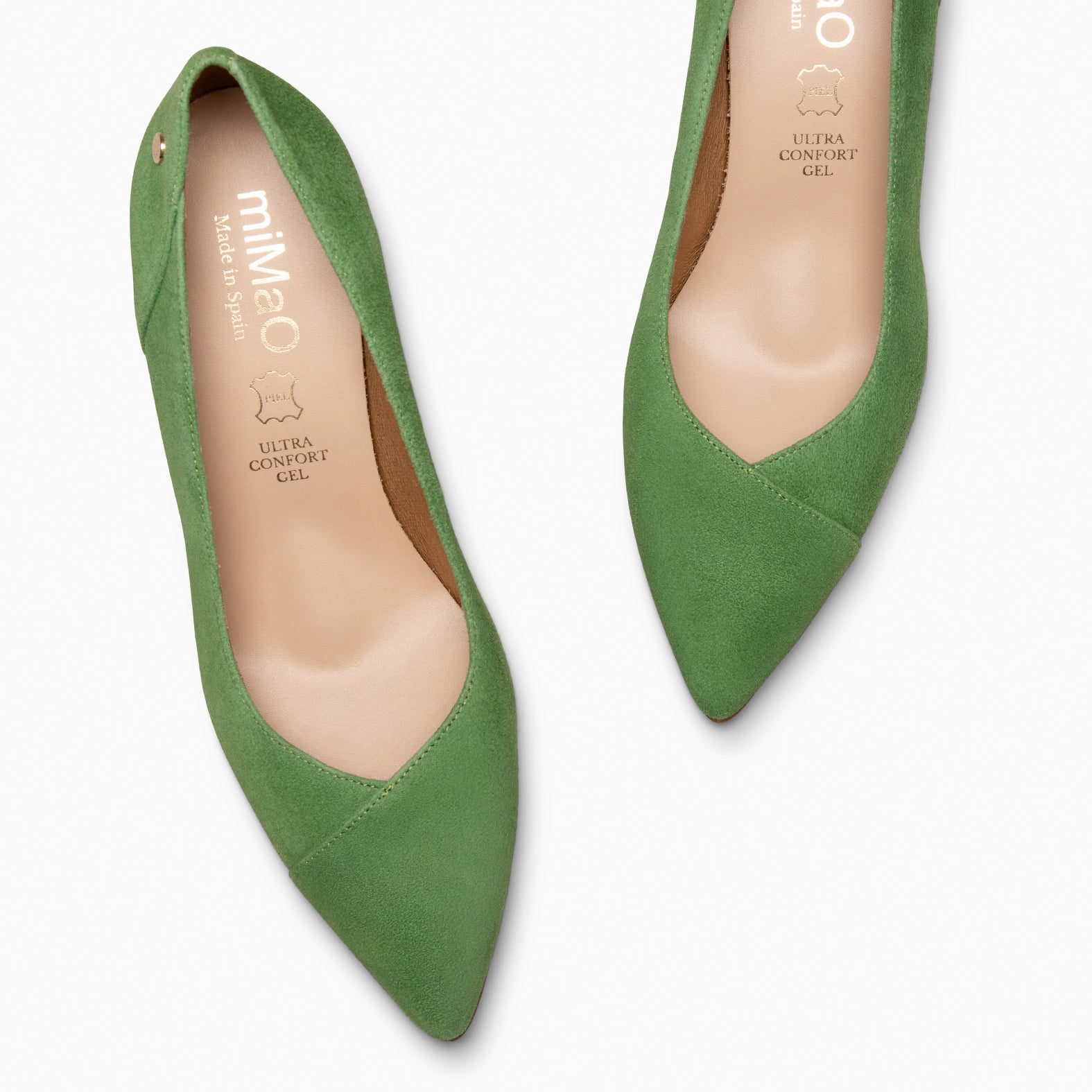 GLAM S - Zapatos de salón de tacón bajo VERDE - miMaO ®