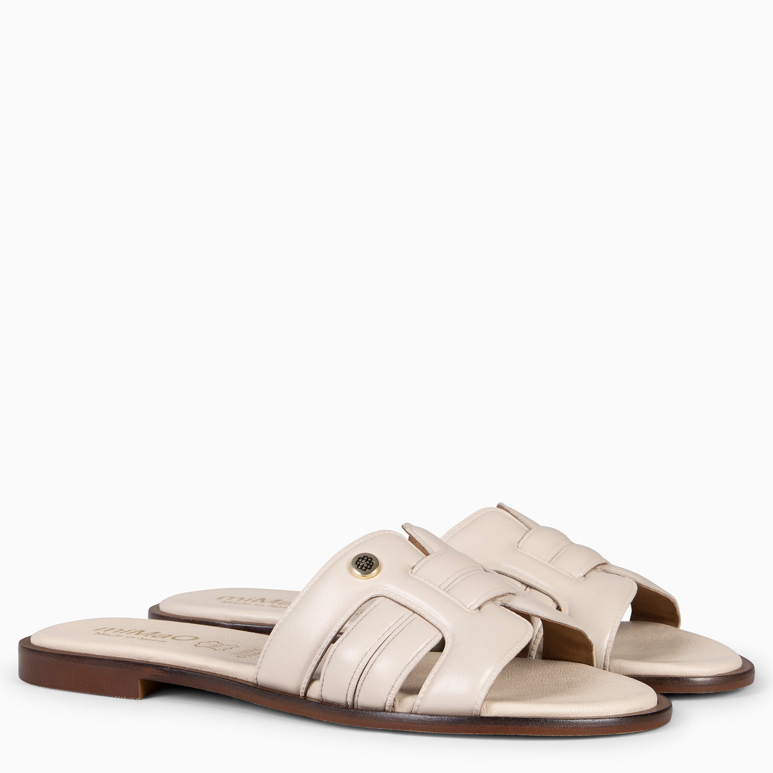 MENFIS - Sandalias elegantes de pala BEIGE - miMaO ®