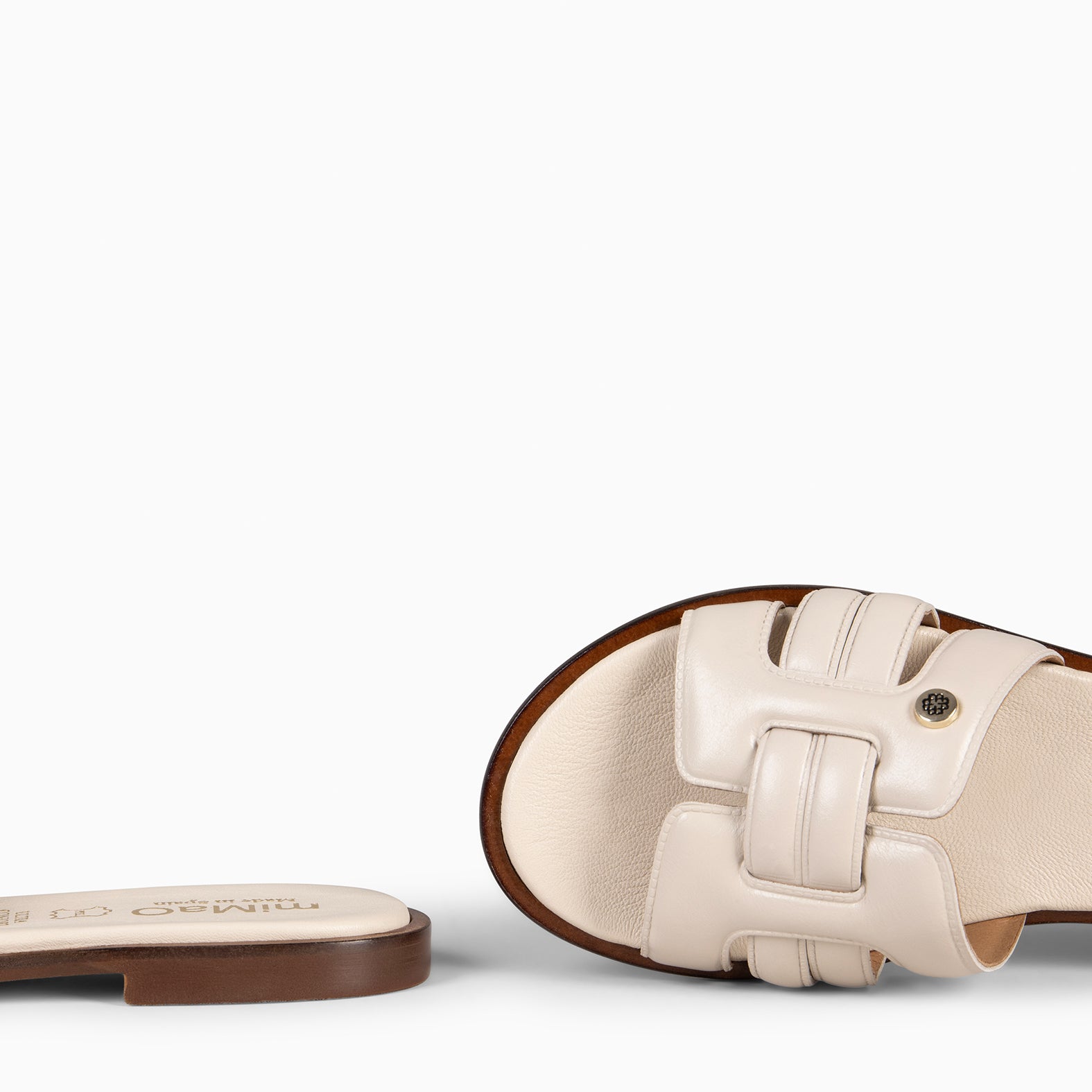 MENFIS - Sandalias elegantes de pala BEIGE - miMaO ®