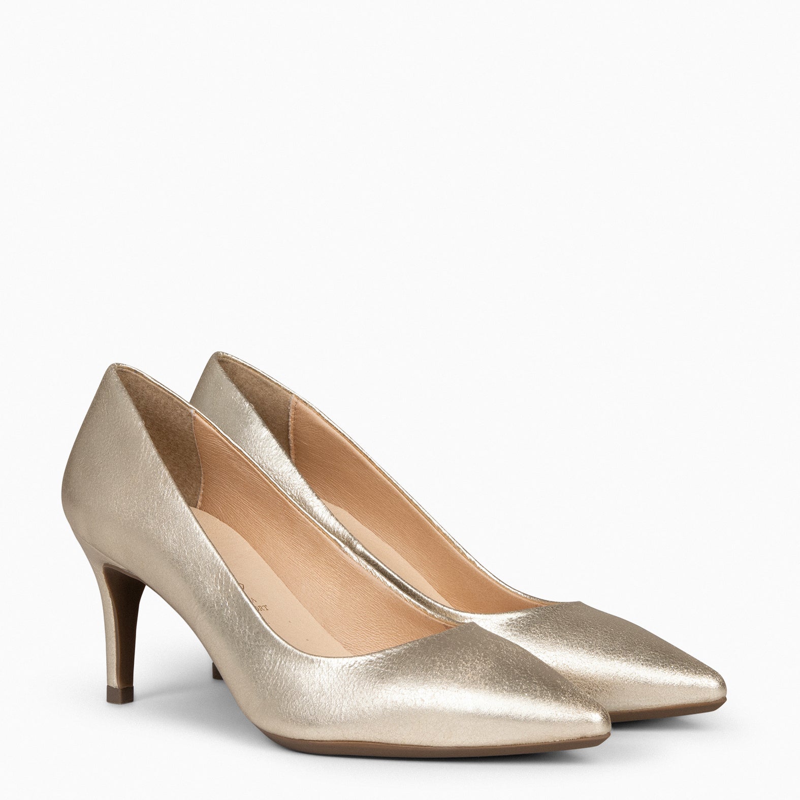 STILETTO SPLASH - Zapatos de tacón de aguja Metalizados PLATINO - miMaO ®