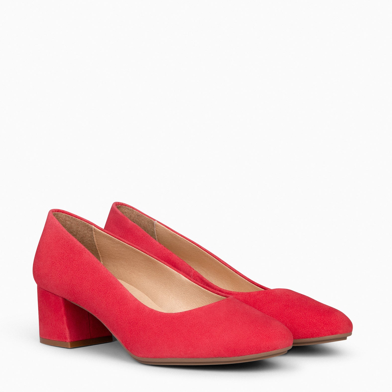 URBAN REDONDO - Zapatos de tacón bajo de ante ROJO - miMaO ®