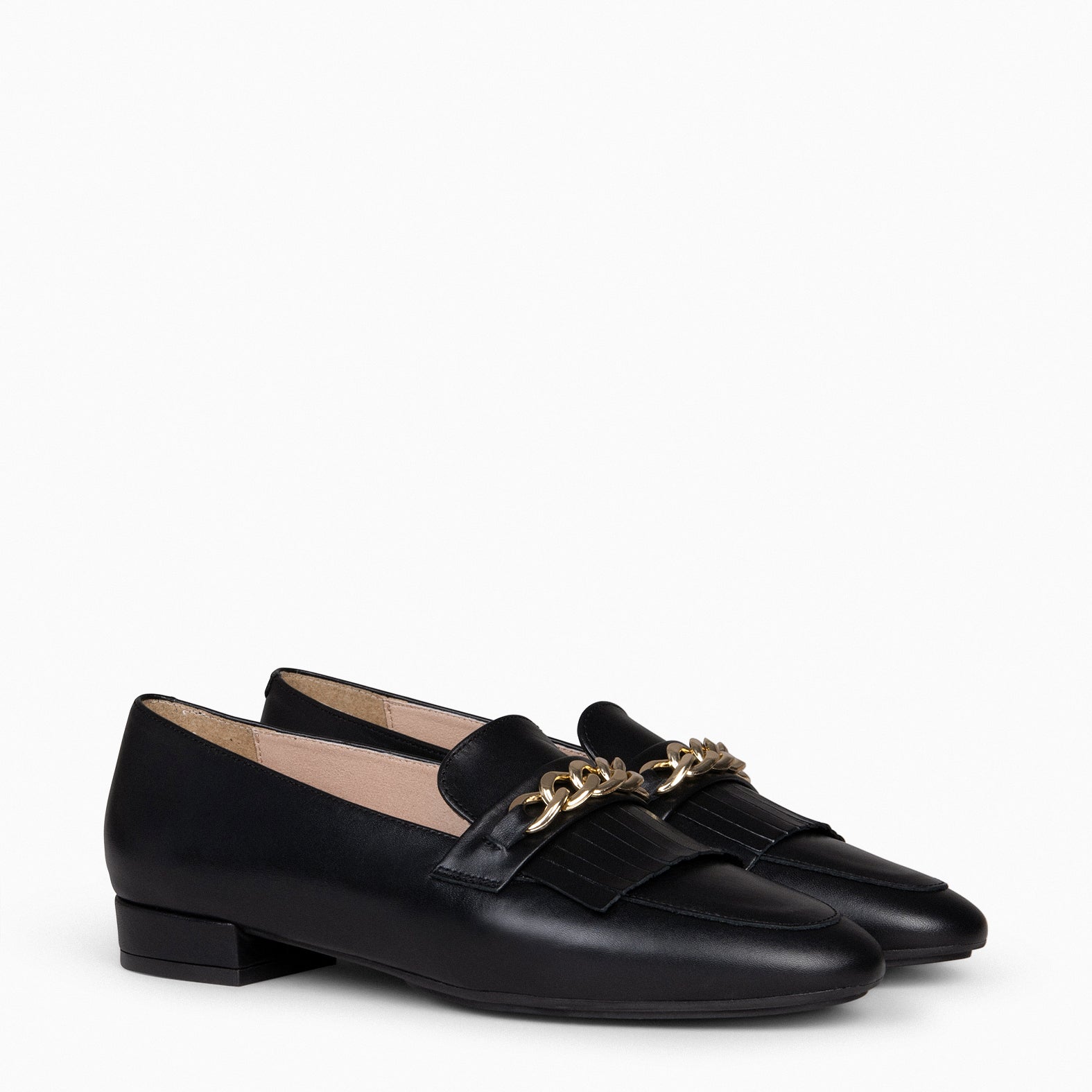 CHAIN - Mocasines elegantes de mujer NEGRO