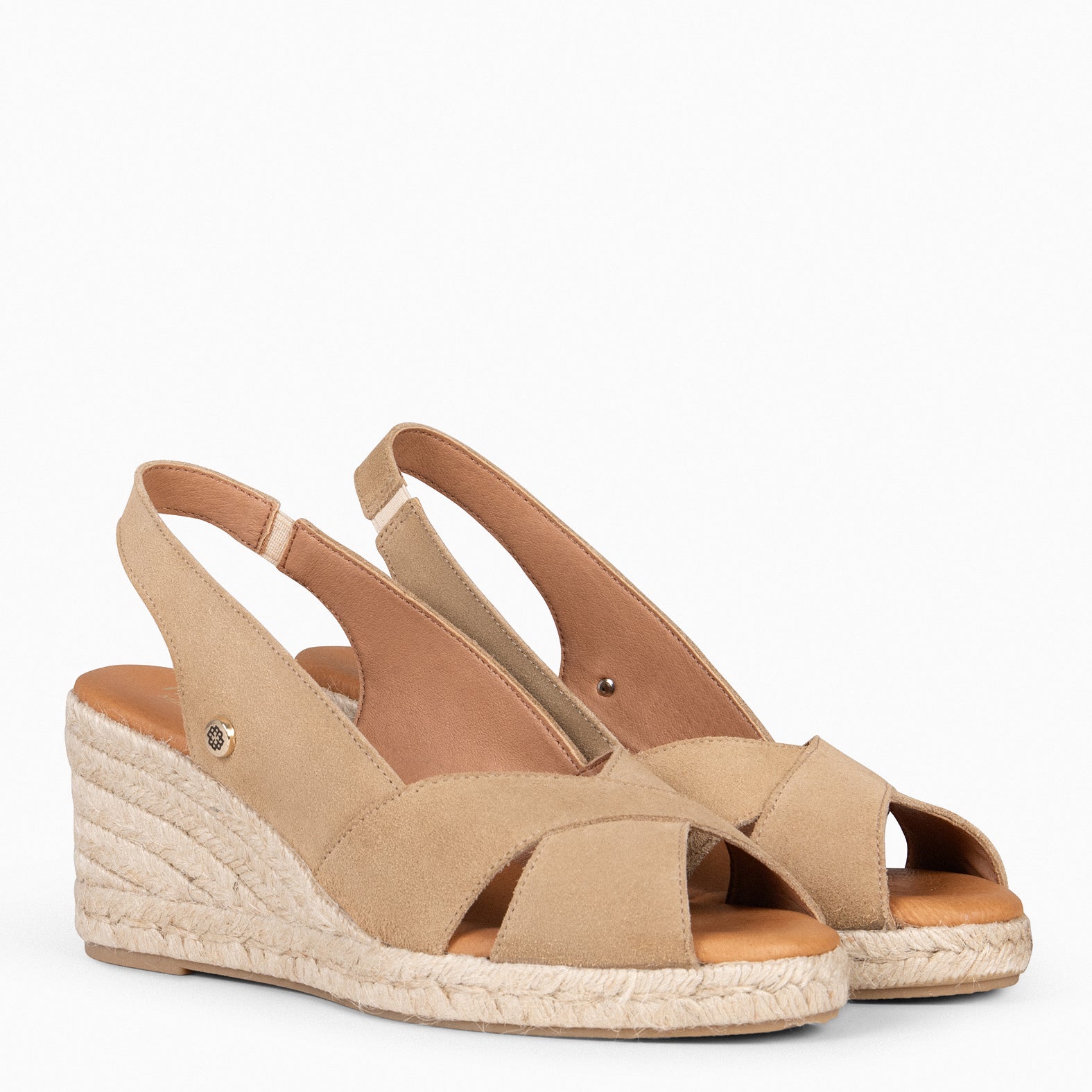ATTICA - Cuñas de esparto altas BEIGE - miMaO ®