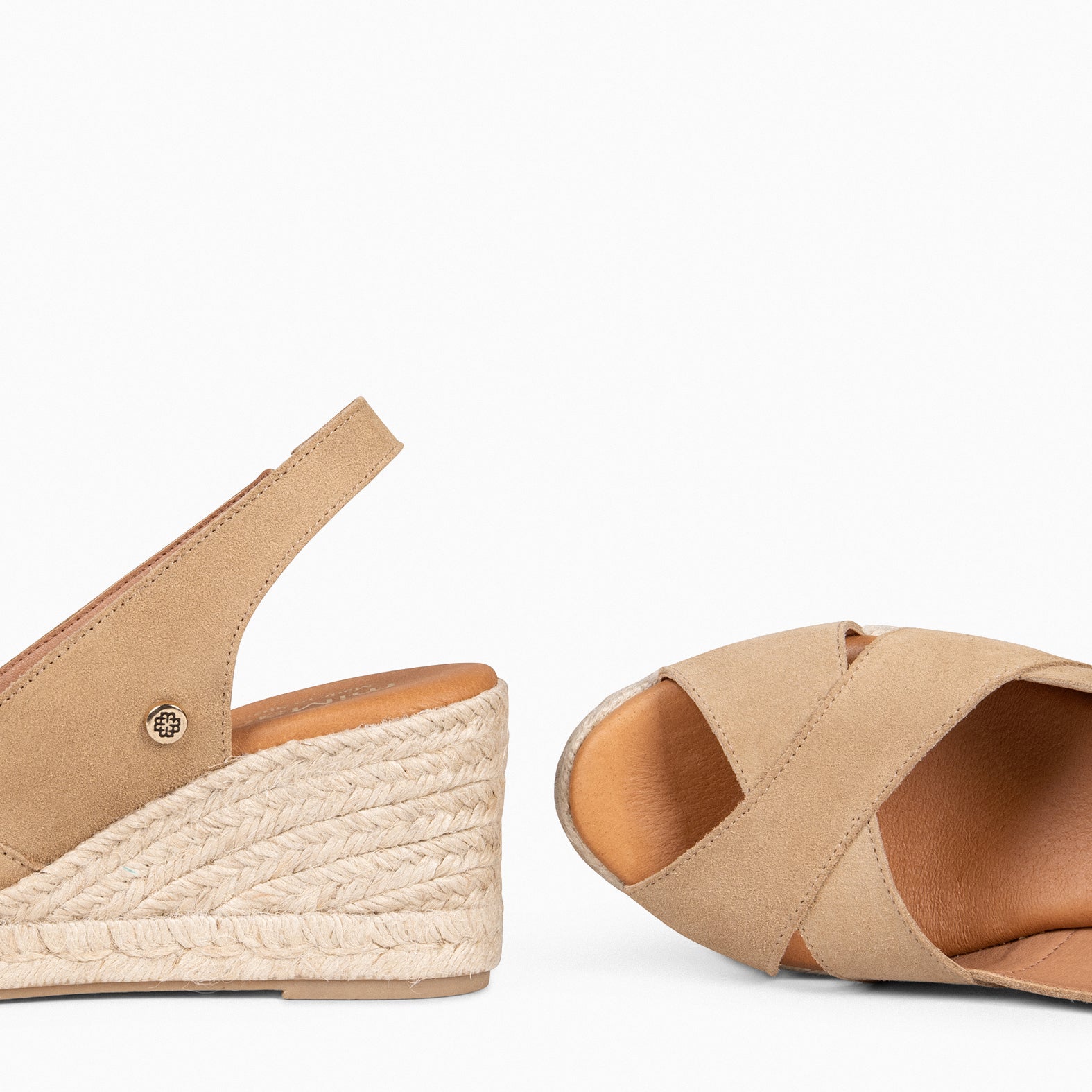 ATTICA - Cuñas de esparto altas BEIGE - miMaO ®