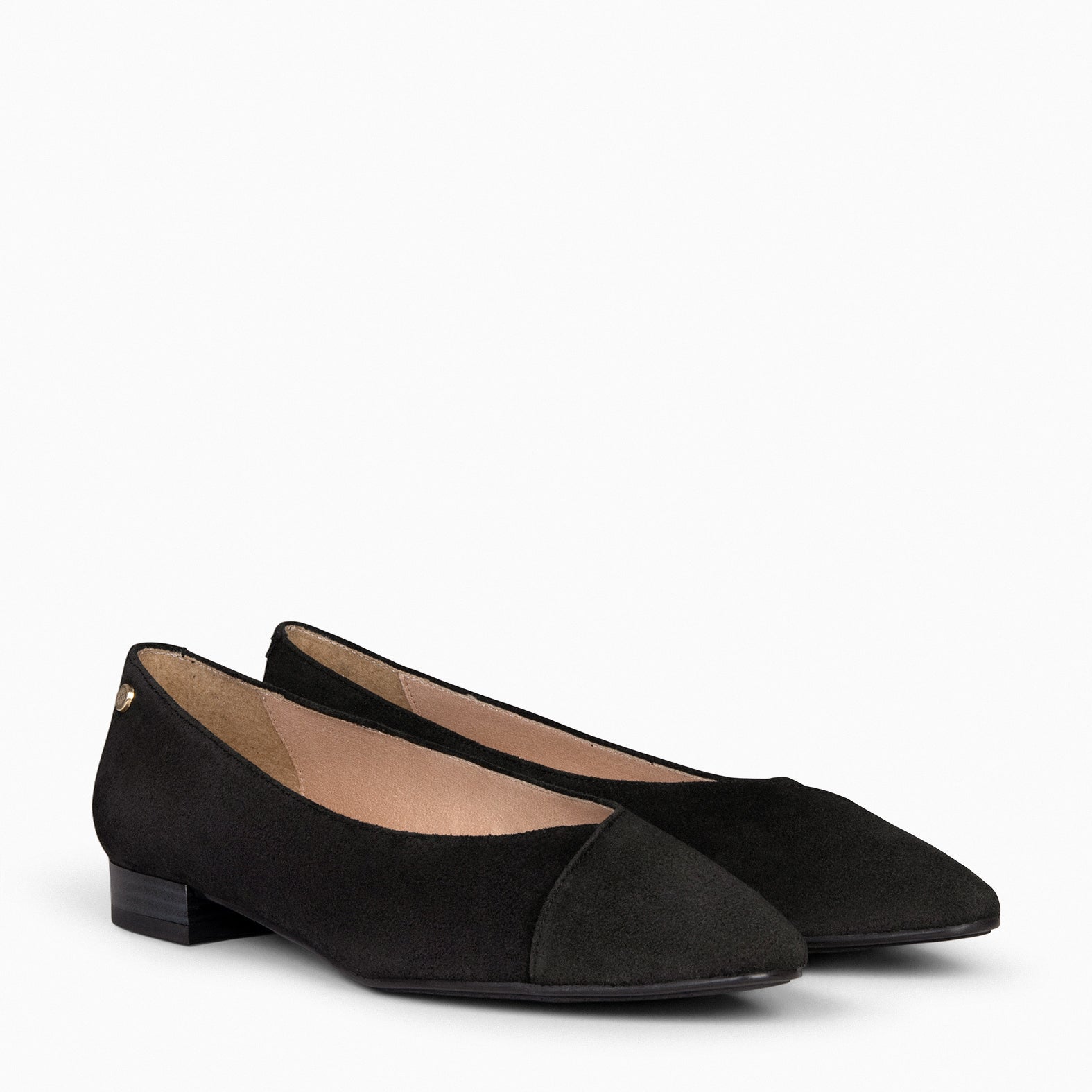 MARIE - Zapatos de tacón Bajo de punta fina NEGRO - miMaO ®