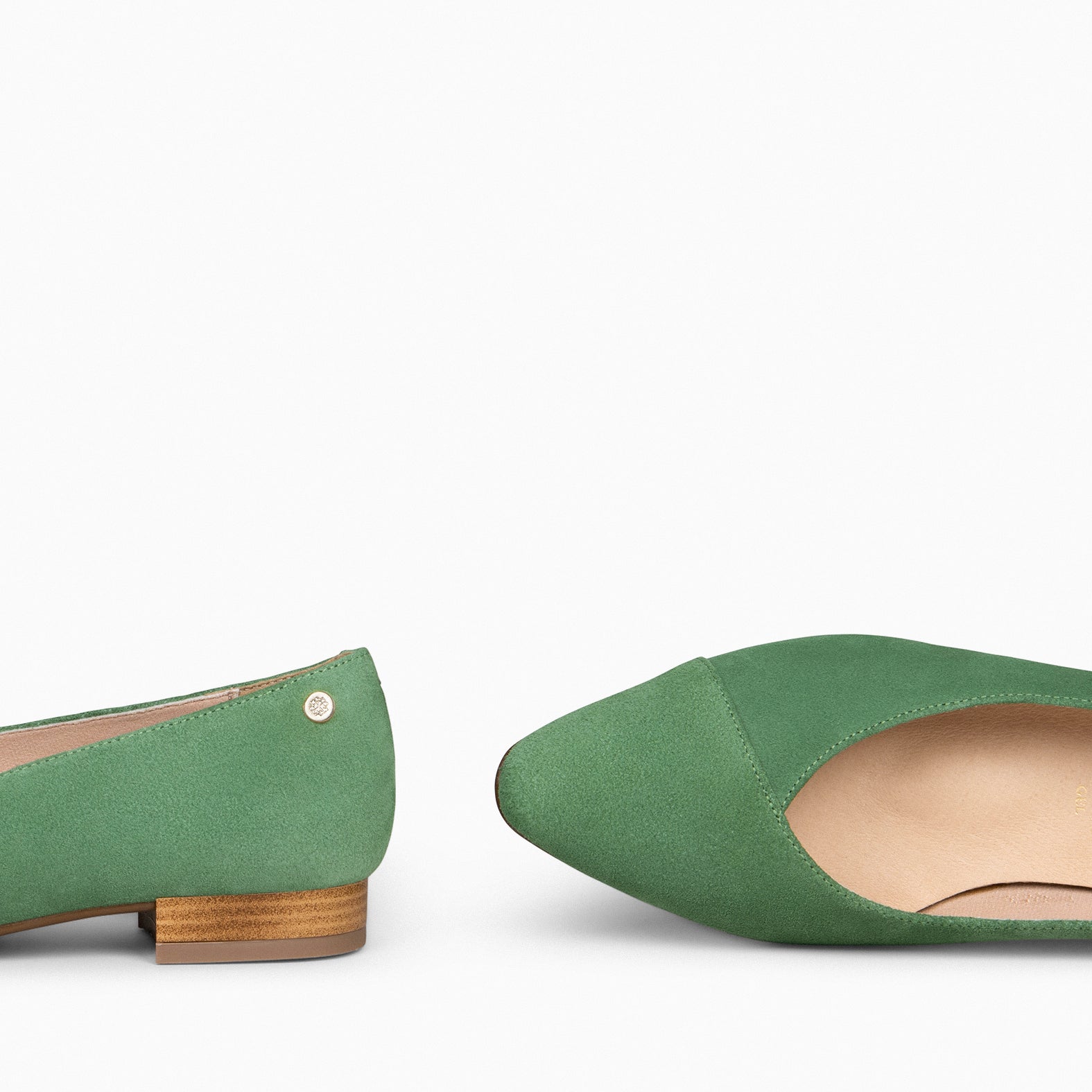 MARIE - Zapatos de tacón Bajo de punta fina VERDE - miMaO ®