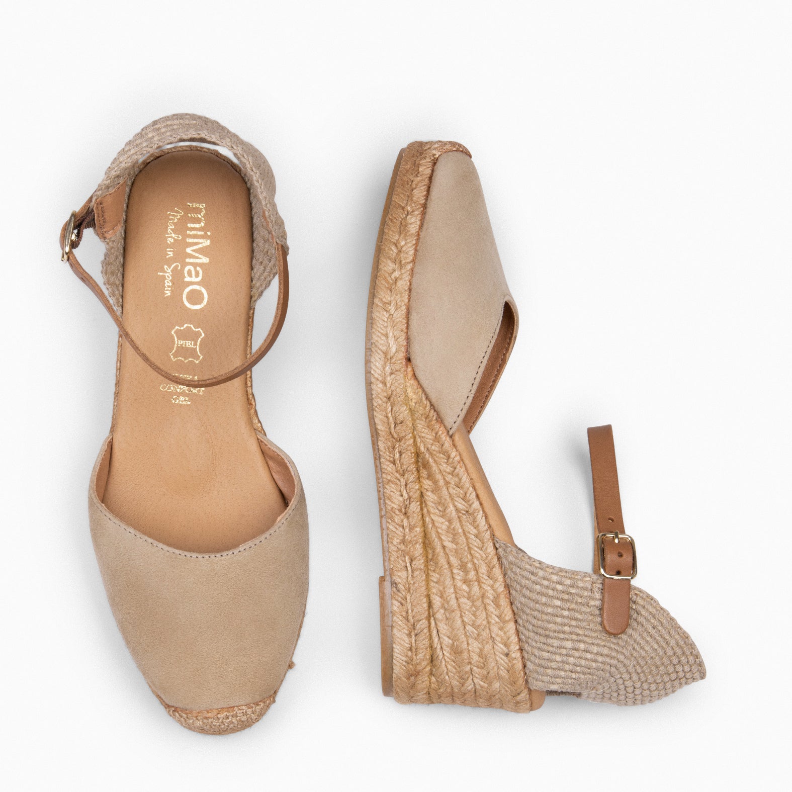 ALTEA - Cuñas de esparto bajas CAMEL - miMaO ®