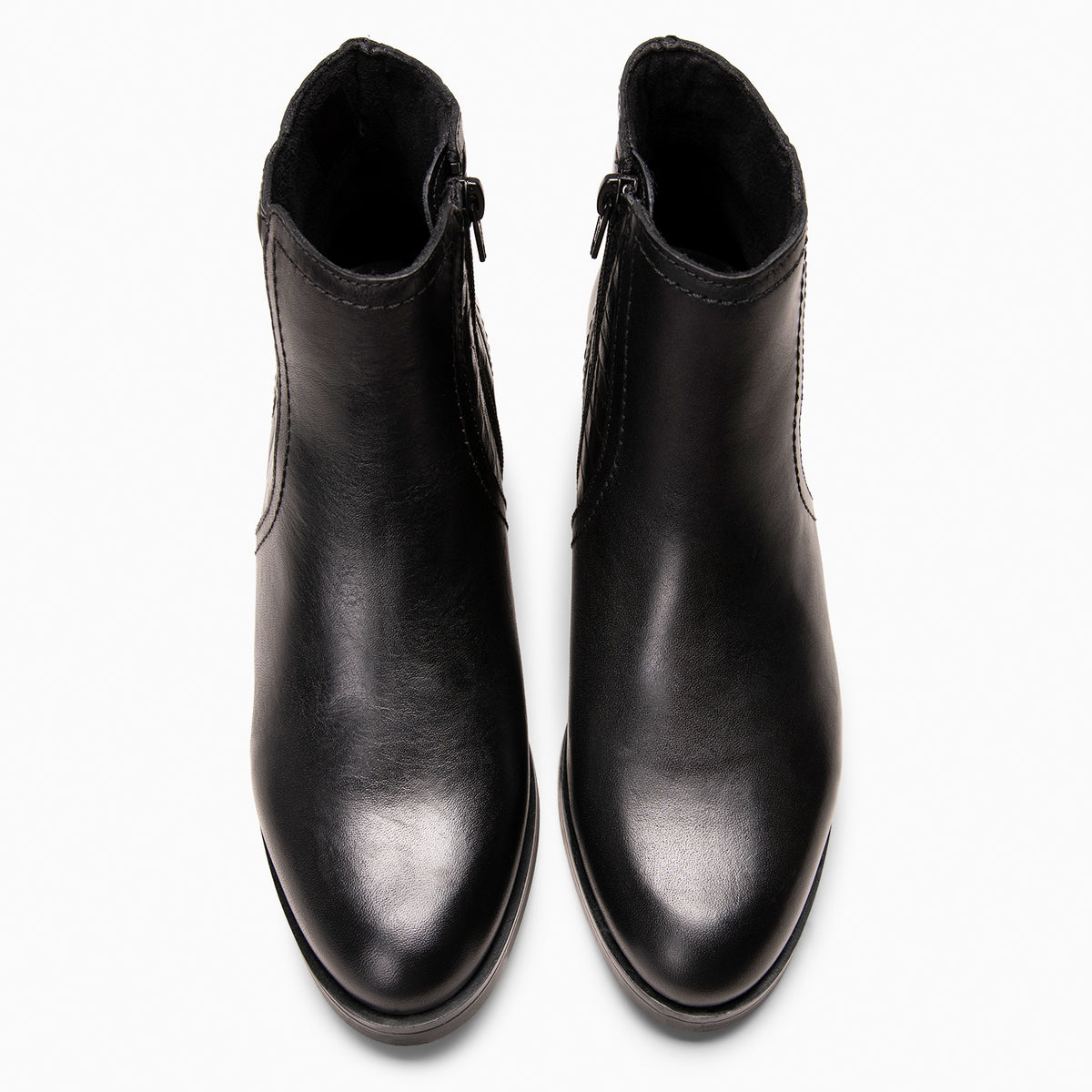 BRANSON - Botines bajos de piel NEGRO