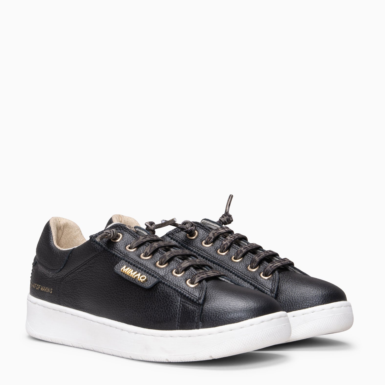 RENNES - Zapatillas con cordones elásticos NEGRO LEOPARDO - miMaO ®