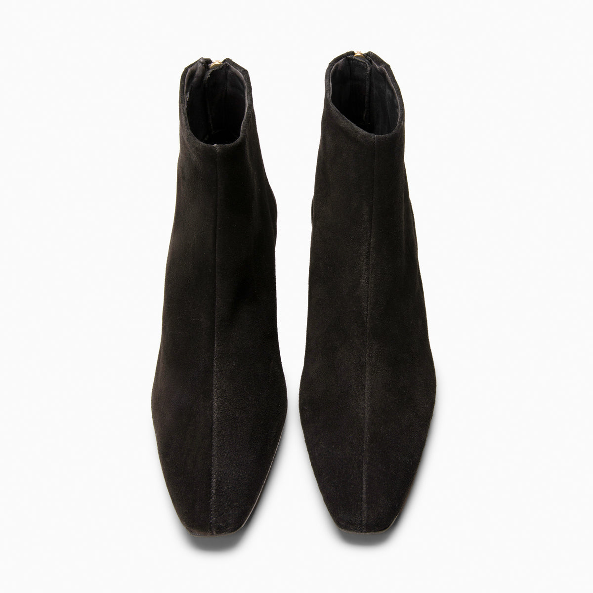 LUISA - Botines de tacón kitten con cremallera NEGRO