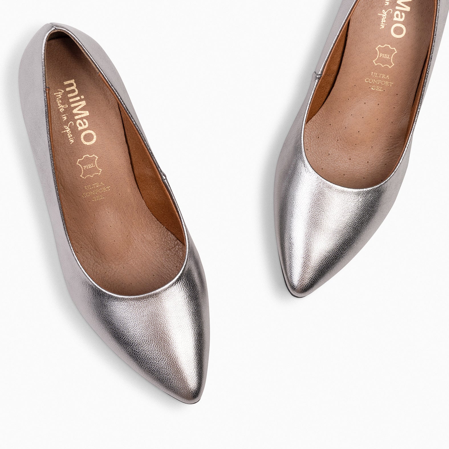 URBAN S SPLASH - Zapatos de piel metalizada PLATA - miMaO ®