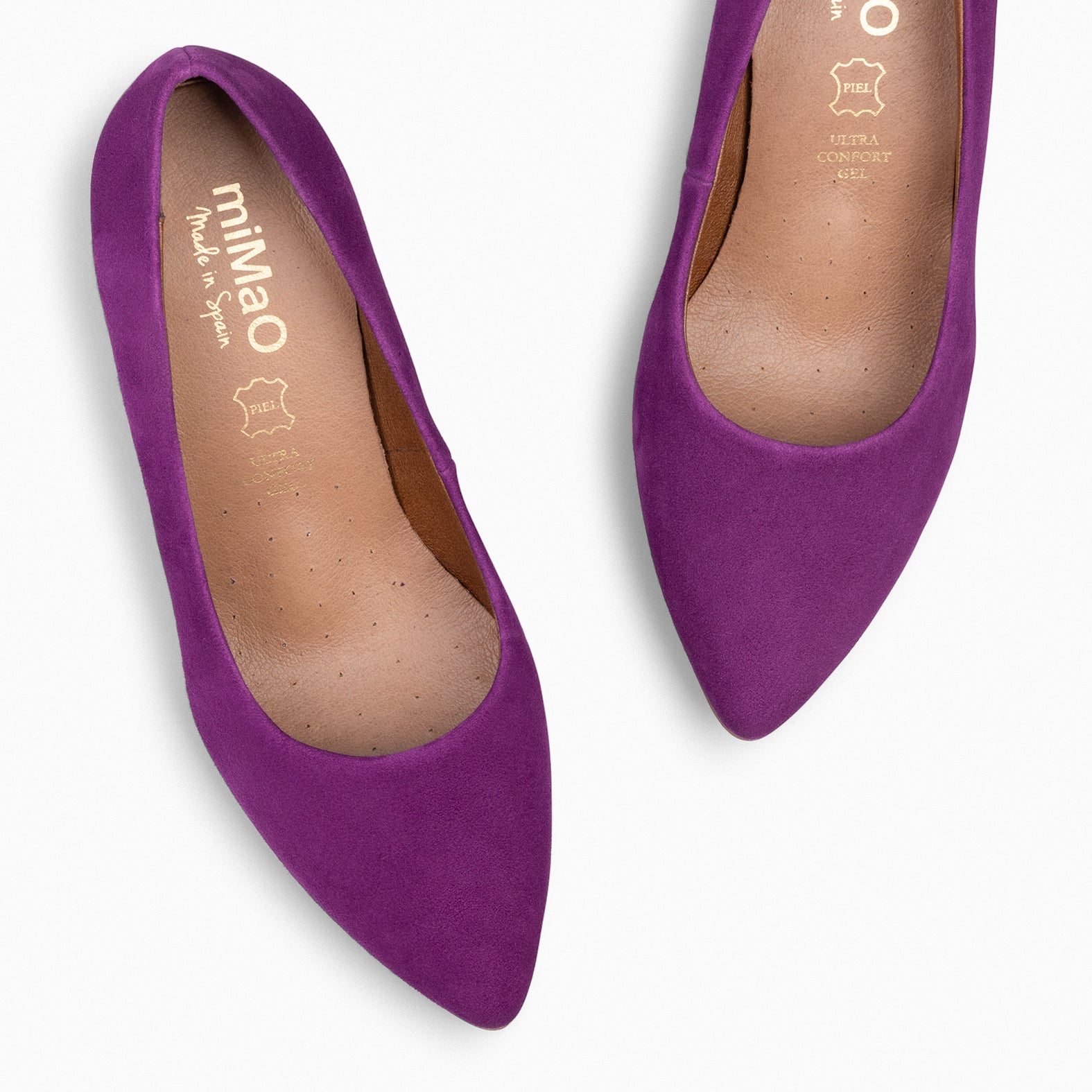 URBAN S - Zapatos de tacón medio de ante en VIOLETA - miMaO ®