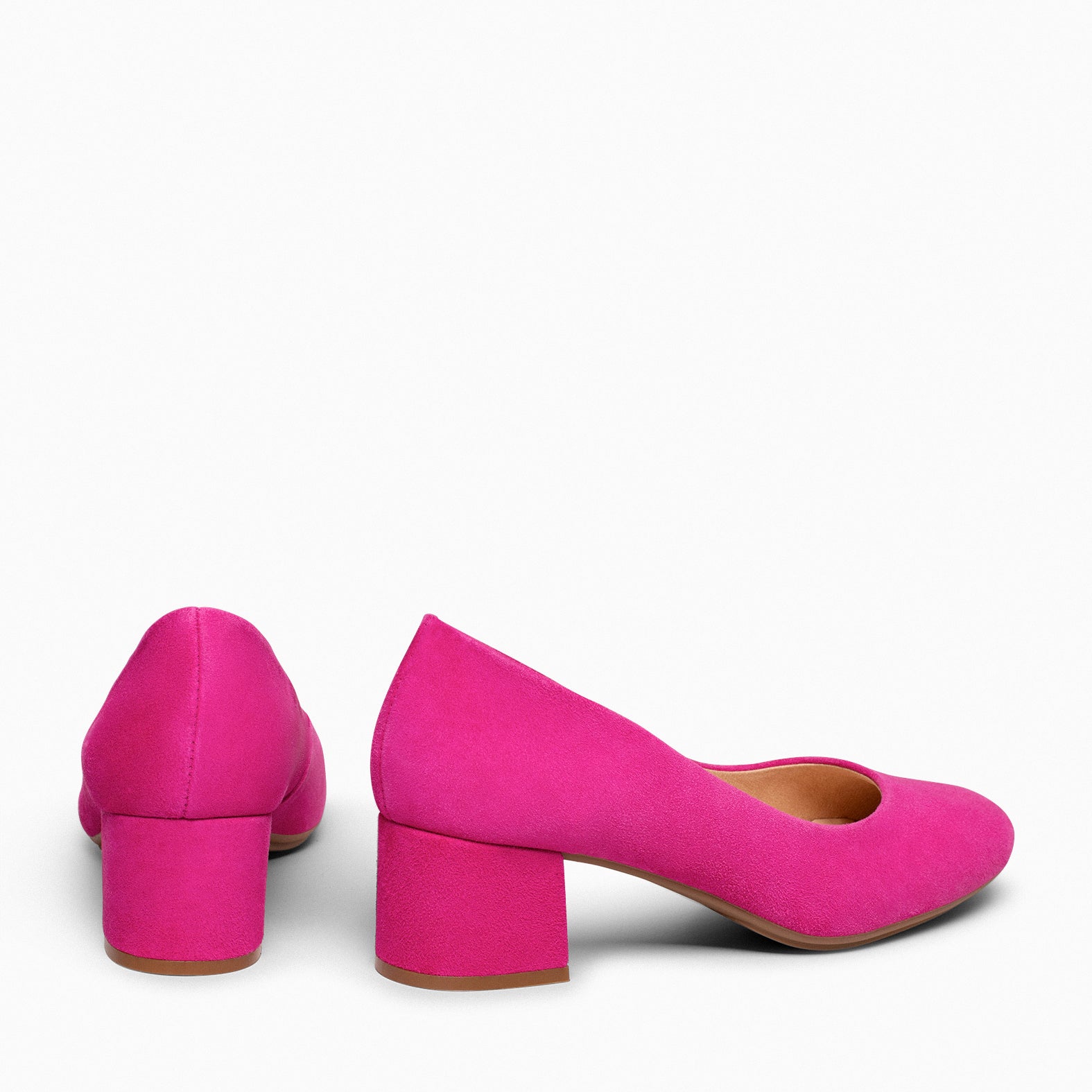 URBAN REDONDO - Zapatos de tacón bajo de ante FUCSIA - miMaO ®