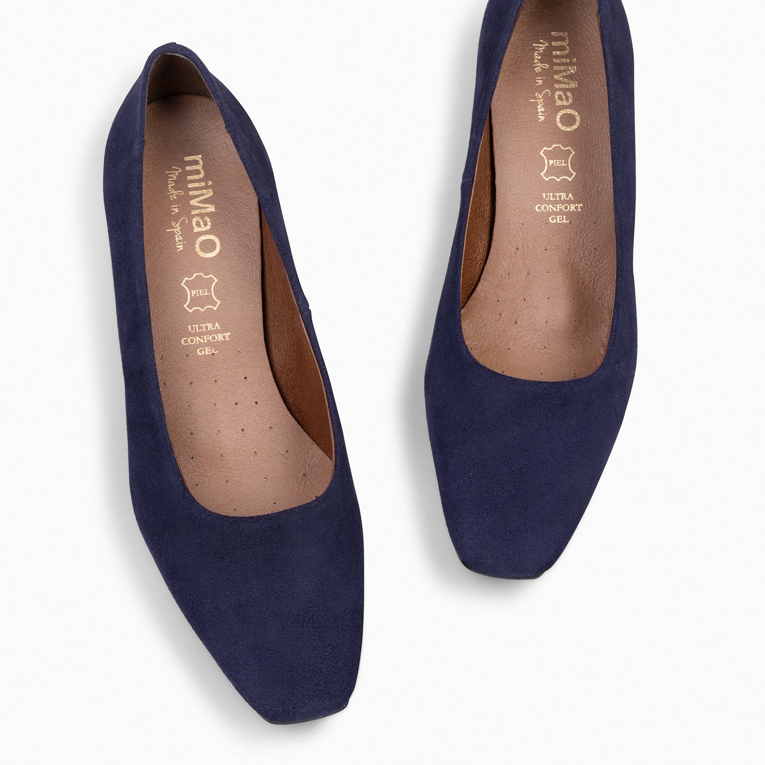 URBAN LADY – NAVY suede leather low heels