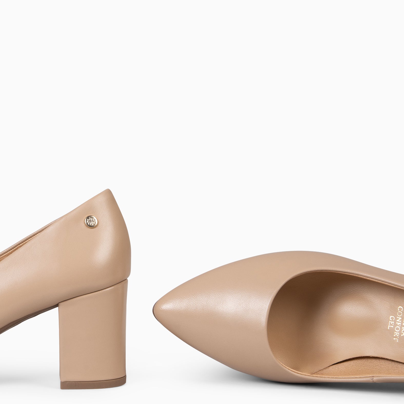 URBAN S SALÓN - Zapatos de tacón medio de napa TIERRA - miMaO ®