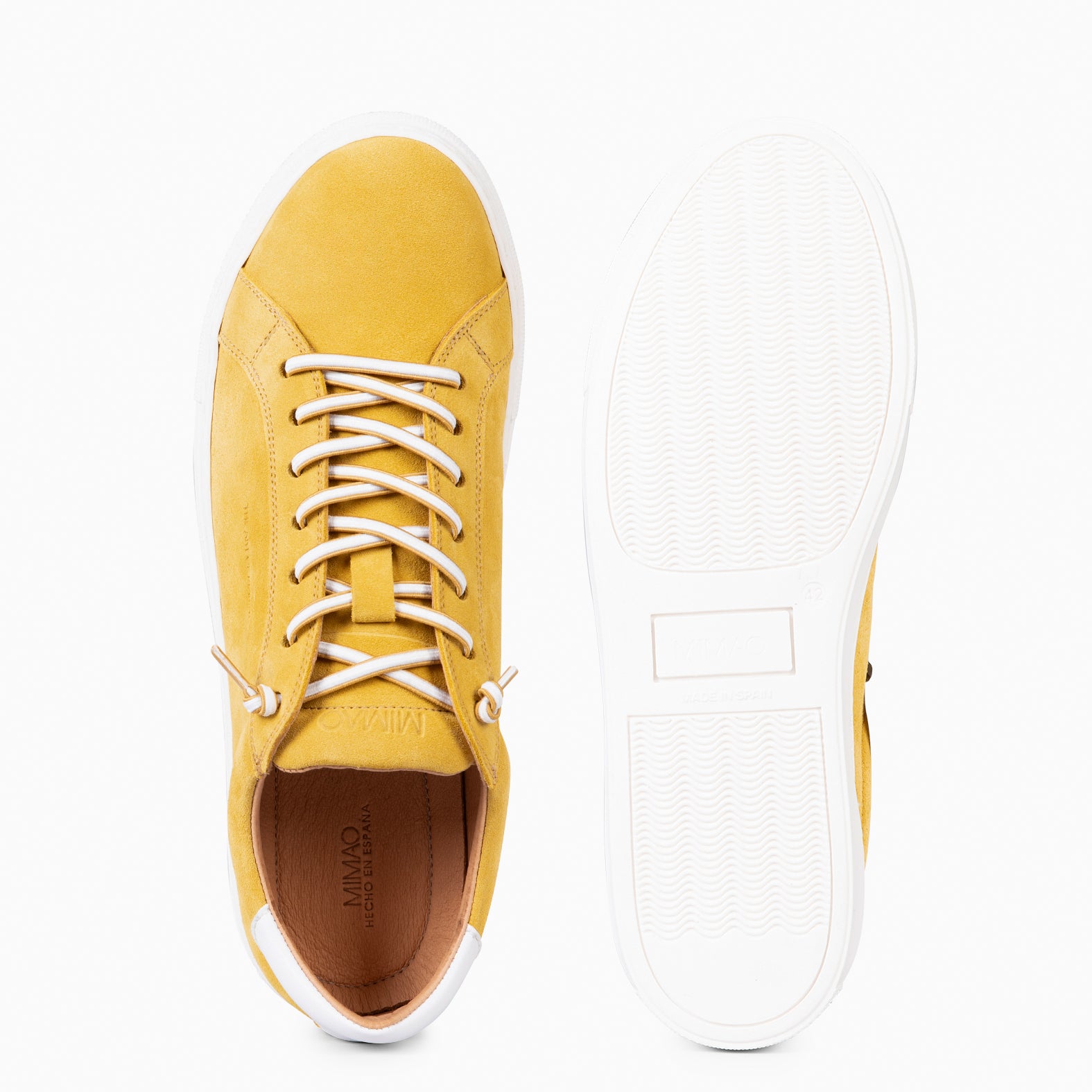 GAEL - Sneakers en daim JAUNE pour homme