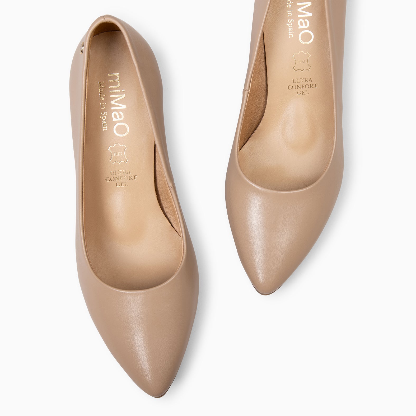 URBAN S SALÓN - Zapatos de tacón medio de napa TIERRA - miMaO ®