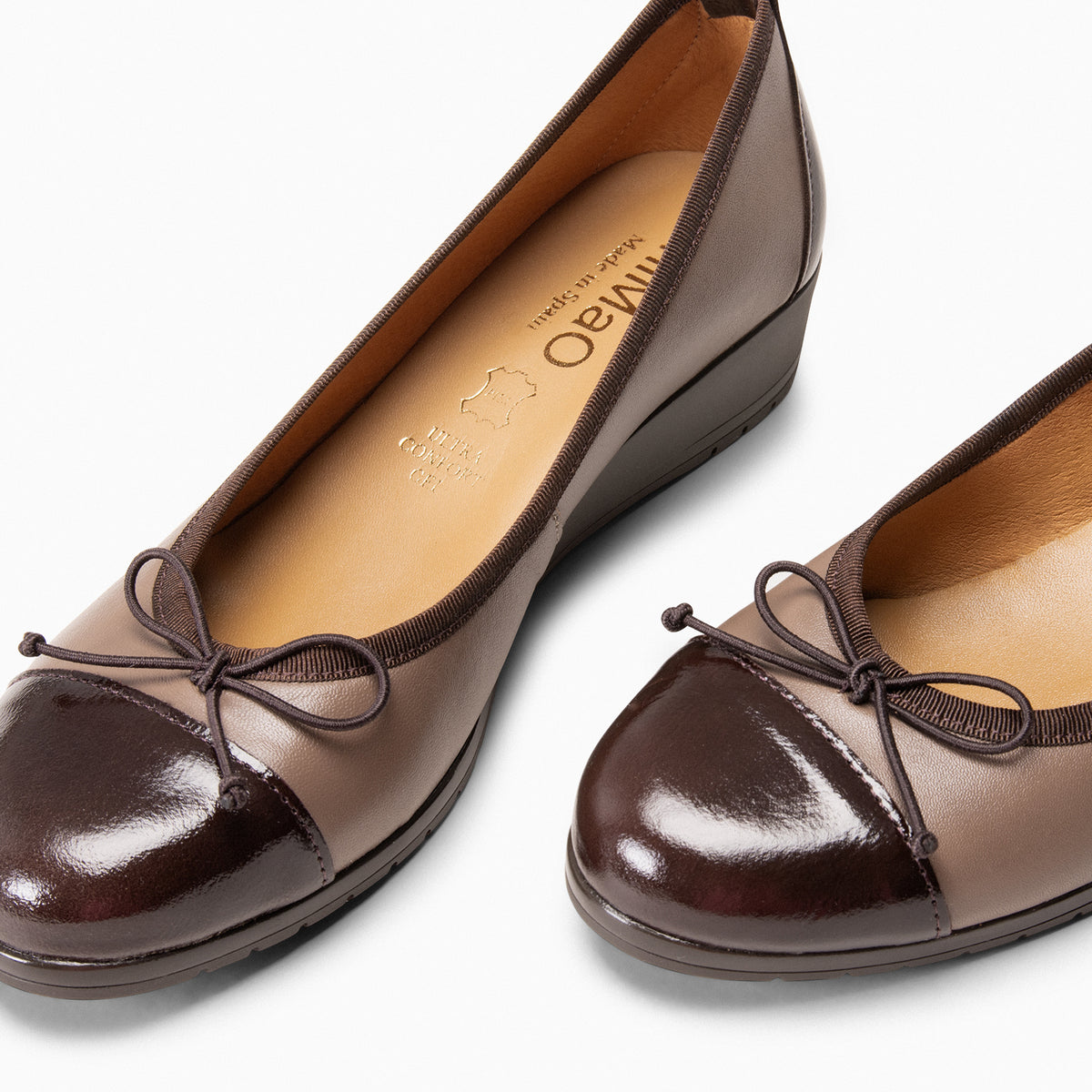 NORINA - Bailarina con cuña TAUPE - miMaO ®