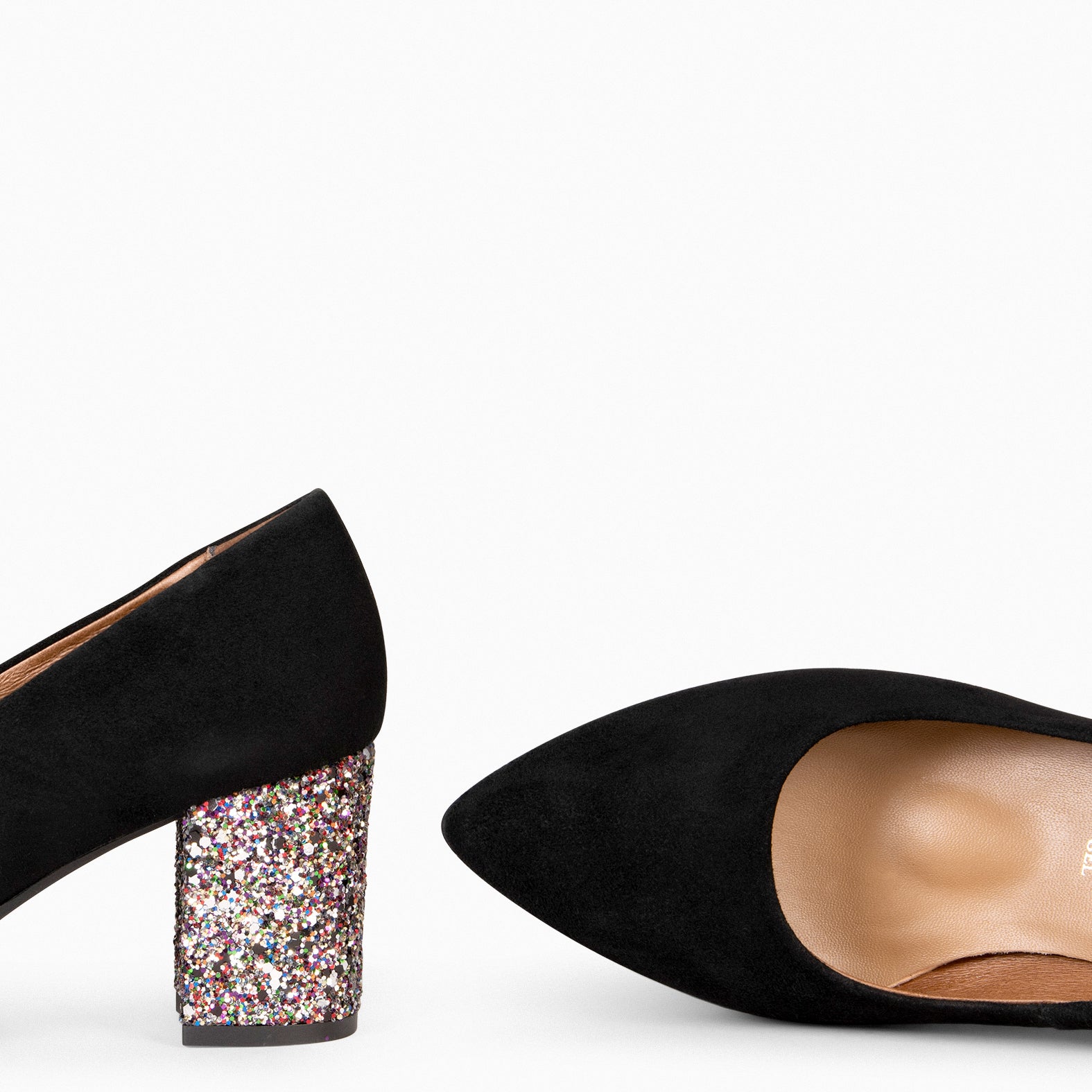 URBAN S GLITTER - SAPATOS DE SALTO PRETO GLITTER