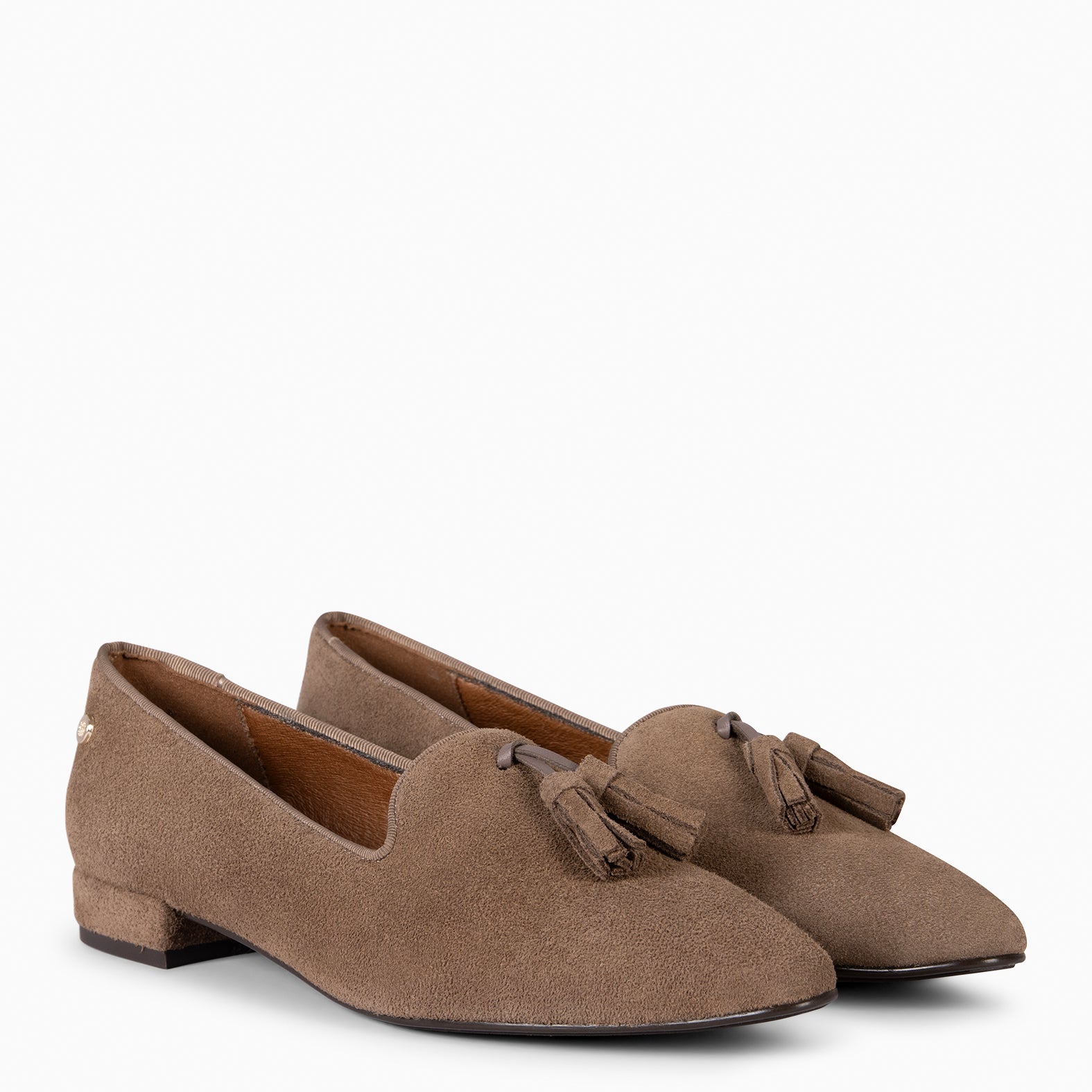 ADISA – Mocasines de piel de serraje TAUPE - miMaO ®