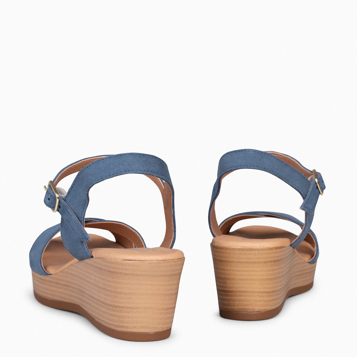 MAR – Sandales à talon compensé et lanières croisées JEANS
