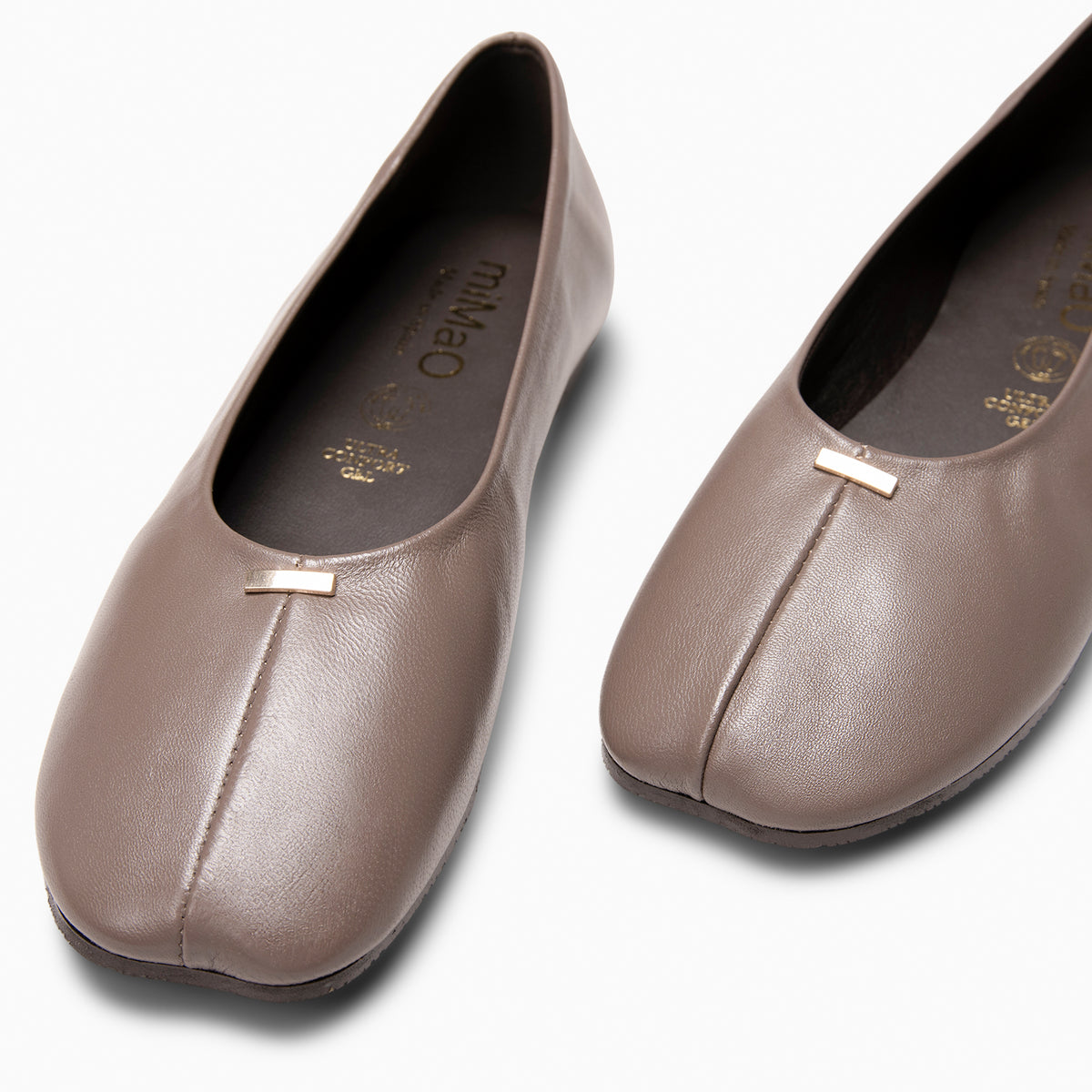 CALA - Bailarinas Baresoft de piel TAUPE