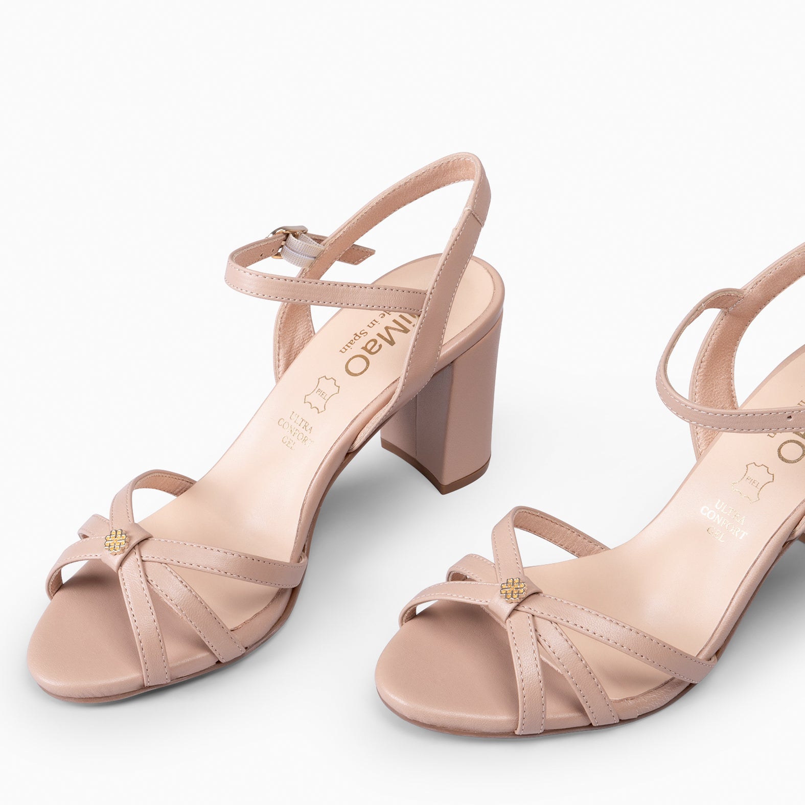 SONIA - SANDALIAS ELEGANTES DE TACÓN ALTO NUDE - miMaO ®