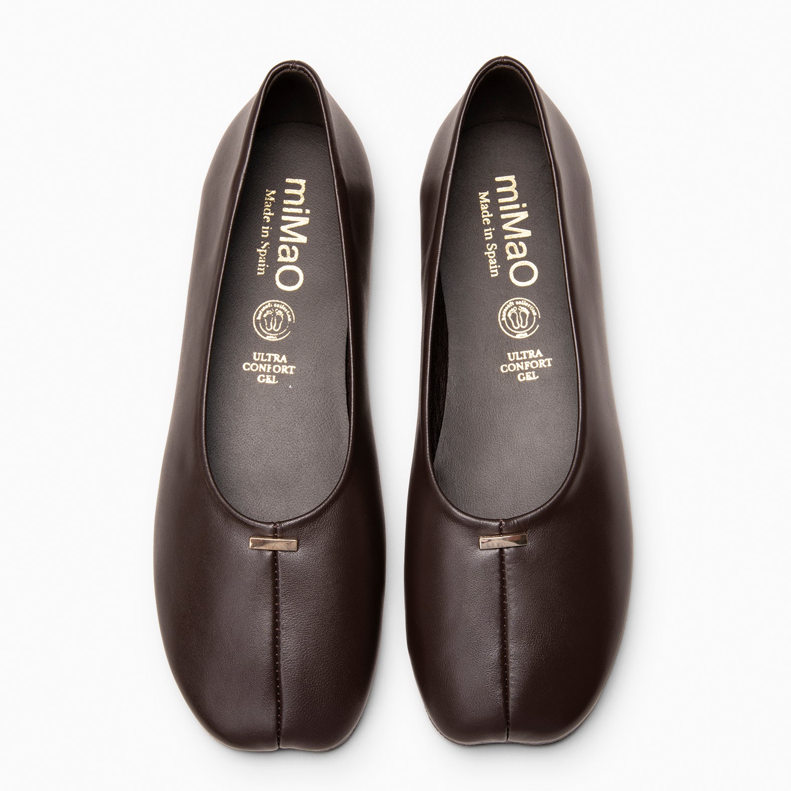 CALA - Bailarinas Baresoft de piel MARRON