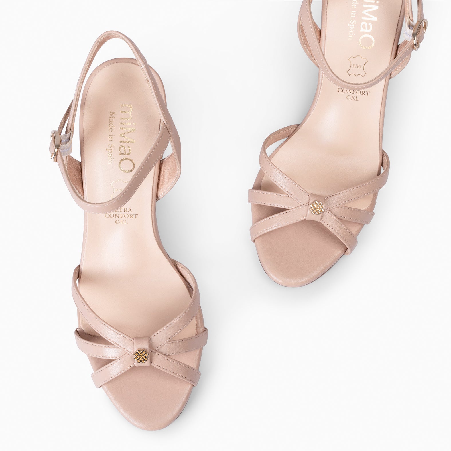 SONIA - SANDALIAS ELEGANTES DE TACÓN ALTO NUDE - miMaO ®