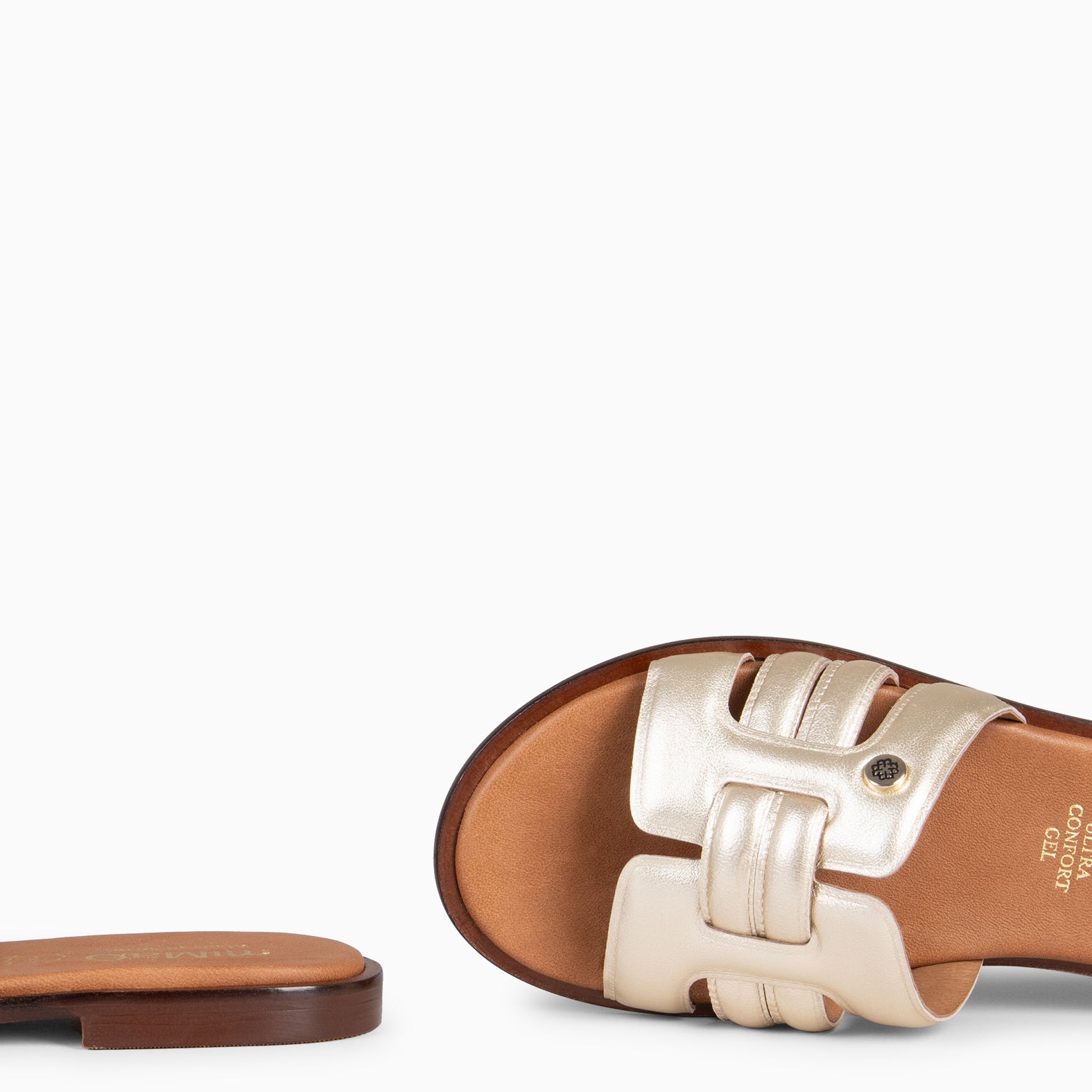 MENFIS - Sandalias elegantes de pala PLATINO - miMaO ®