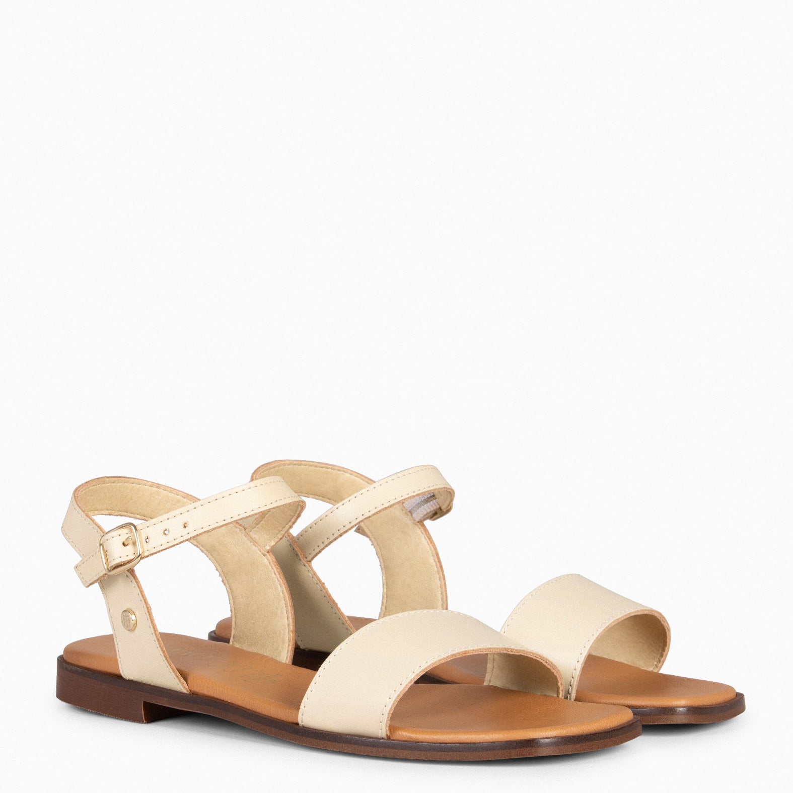 SANTORINI - Sandalias planas BEIGE