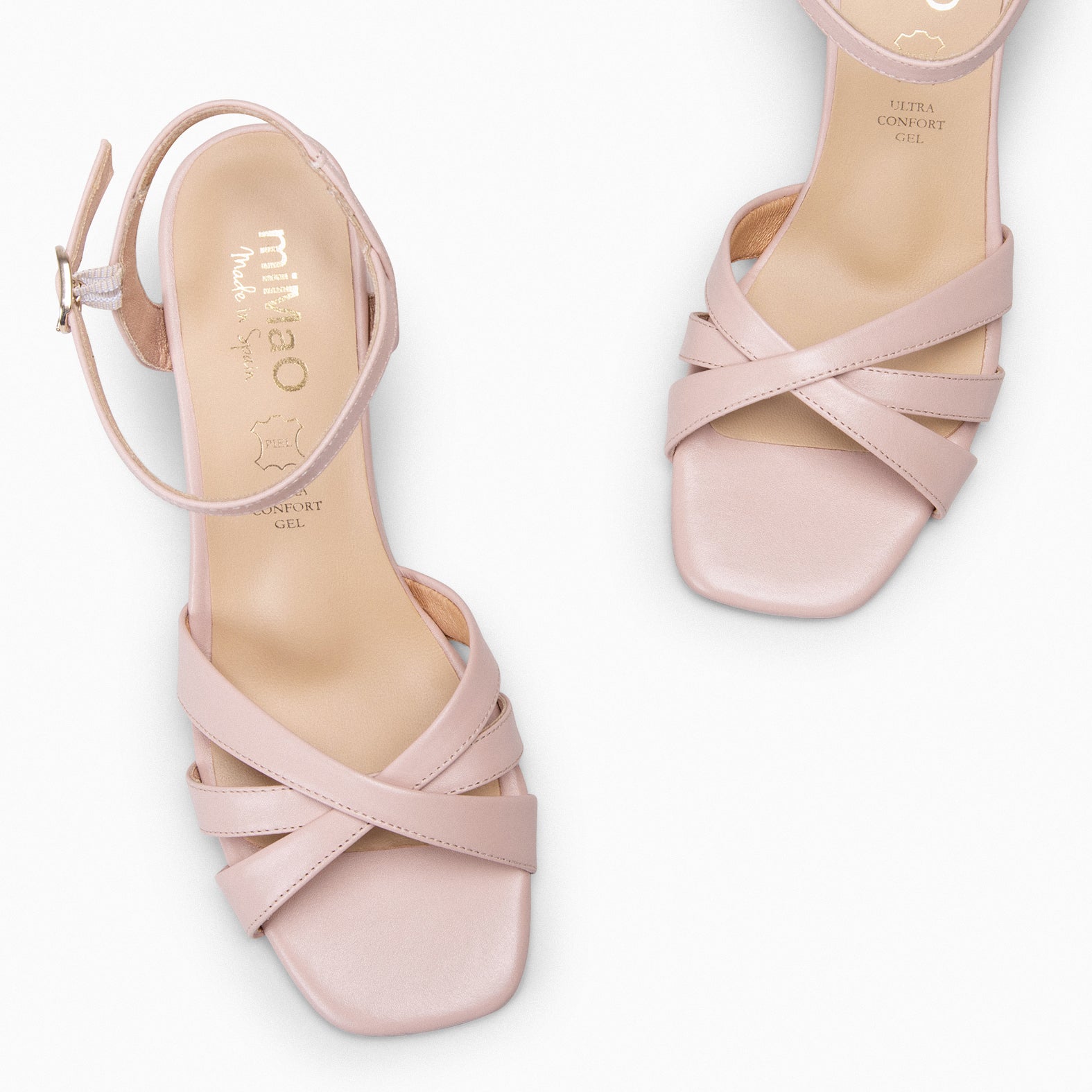 PAULA - Sandalias de fiesta con tacón NUDE - miMaO ®