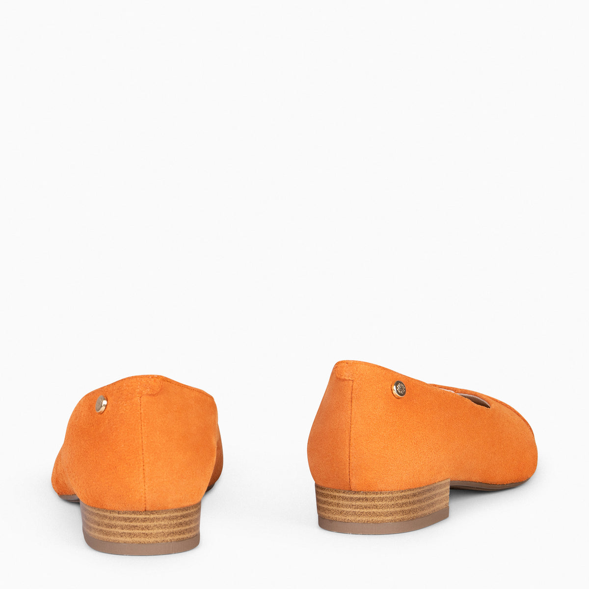 MARIE - Zapatos de tacón Bajo de punta fina NARANJA