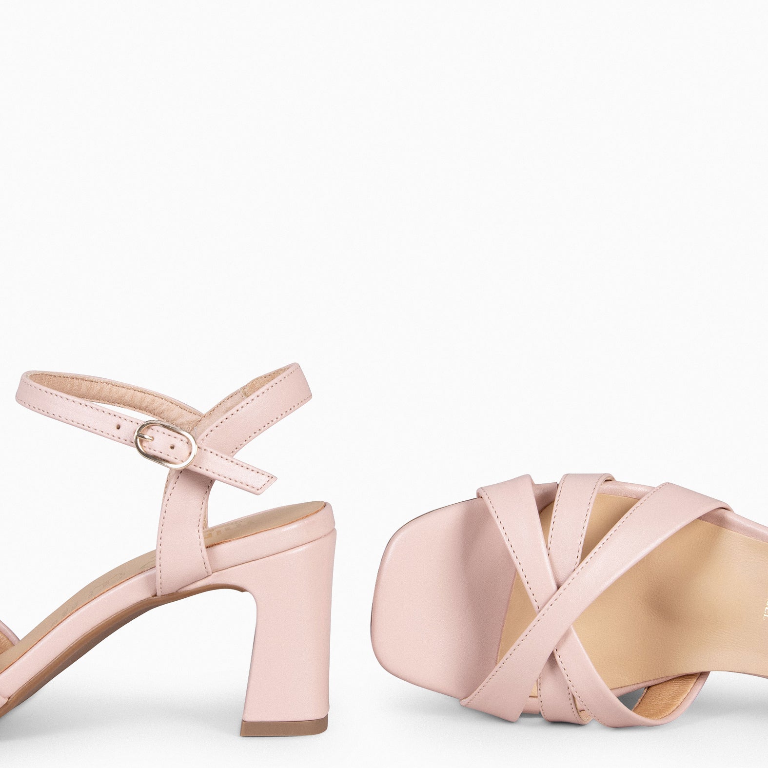 PAULA - Sandalias de fiesta con tacón NUDE - miMaO ®