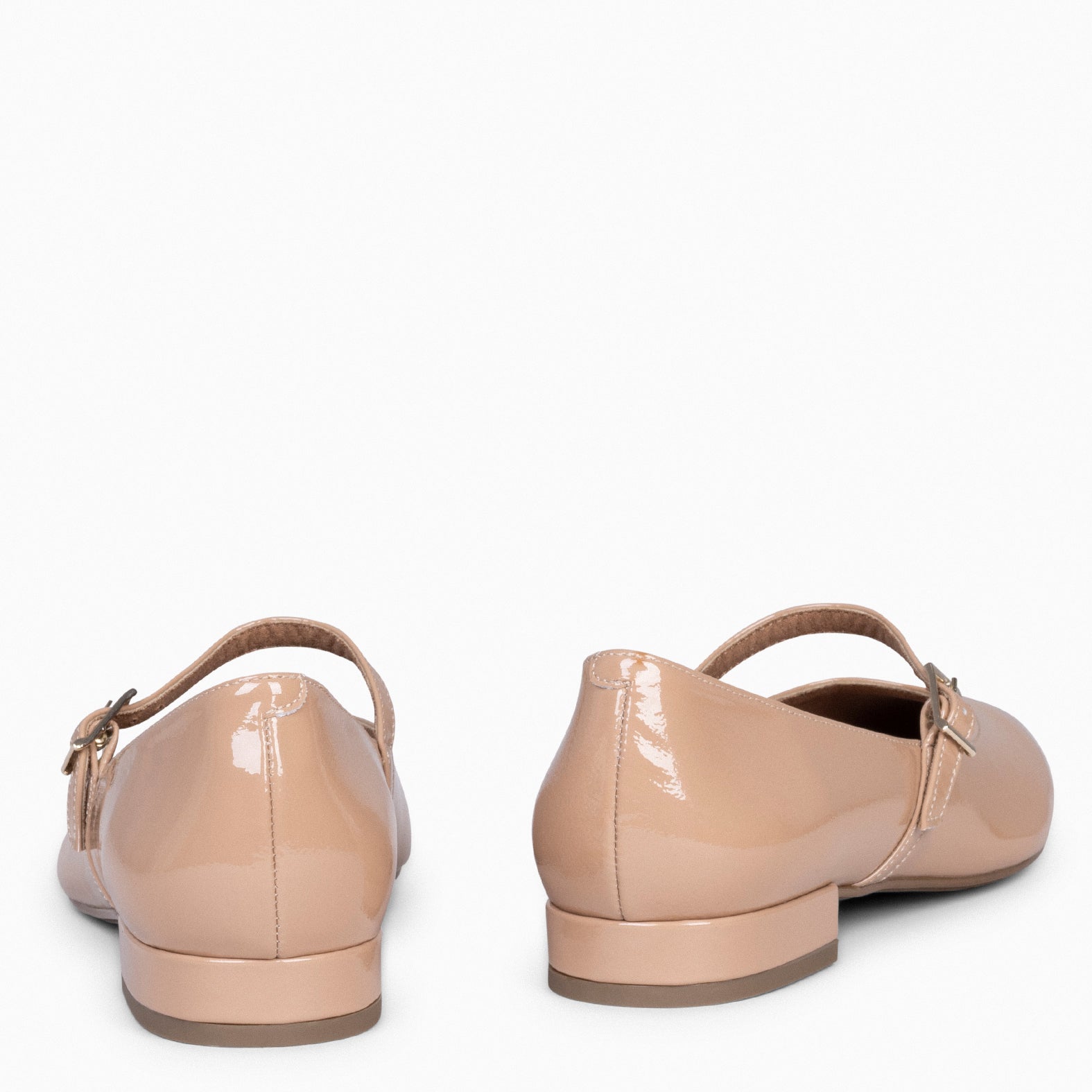 MERCEDITAS - Zapatos planos de charol con hebilla NUDE - miMaO ®