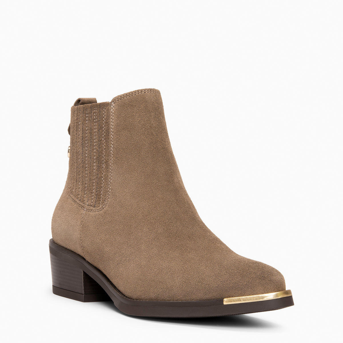 BONNIE - Botines Chelsea de tacón TAUPE