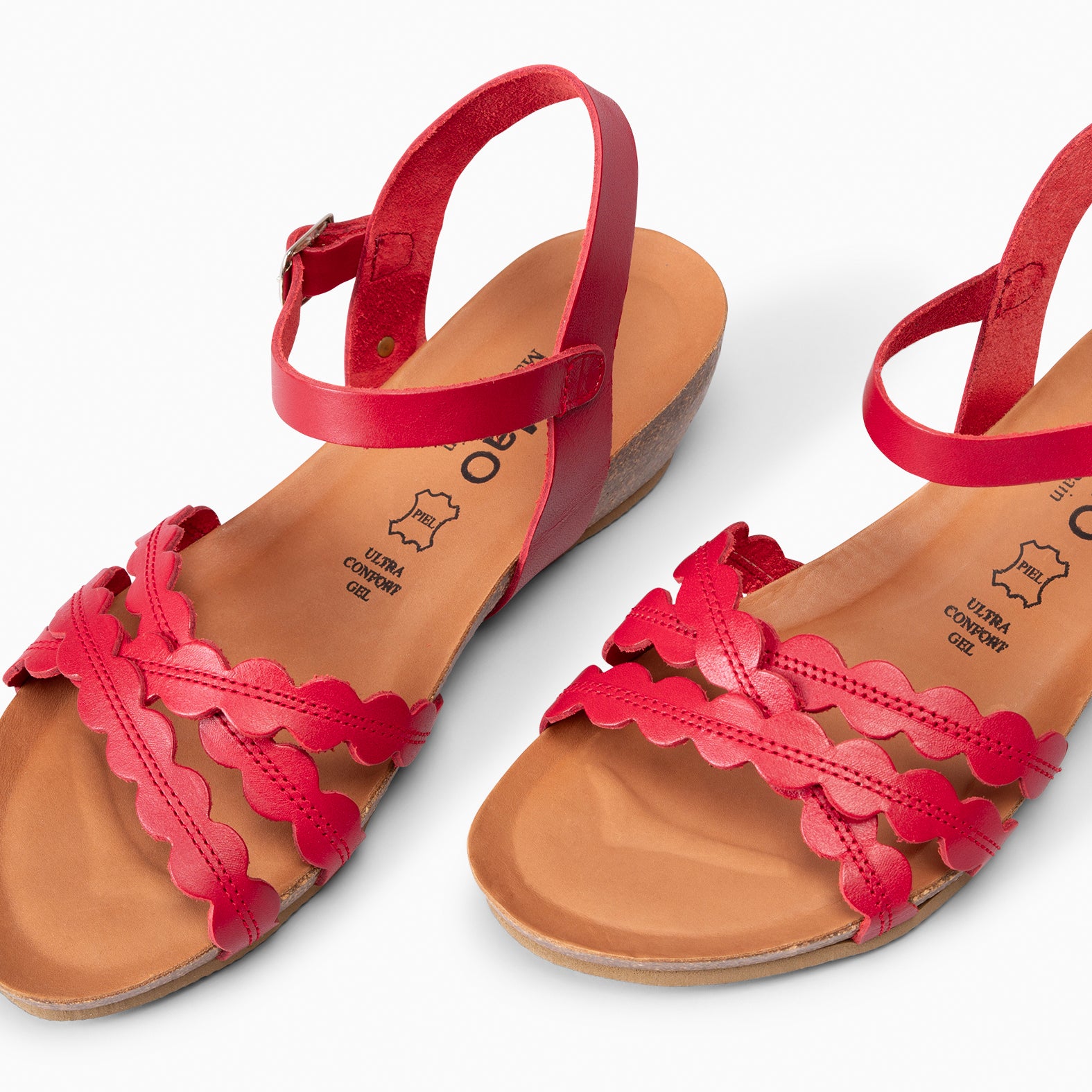 MALTA - SANDALIA BIO CON CUÑA ROUGE - miMaO ®