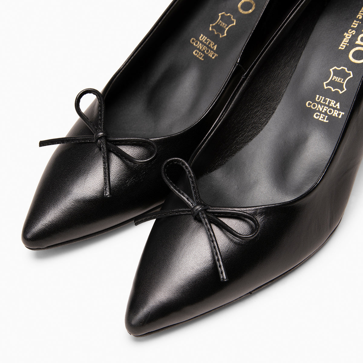 MONI - Zapatos de salón de tacón fino con lazo NEGRO