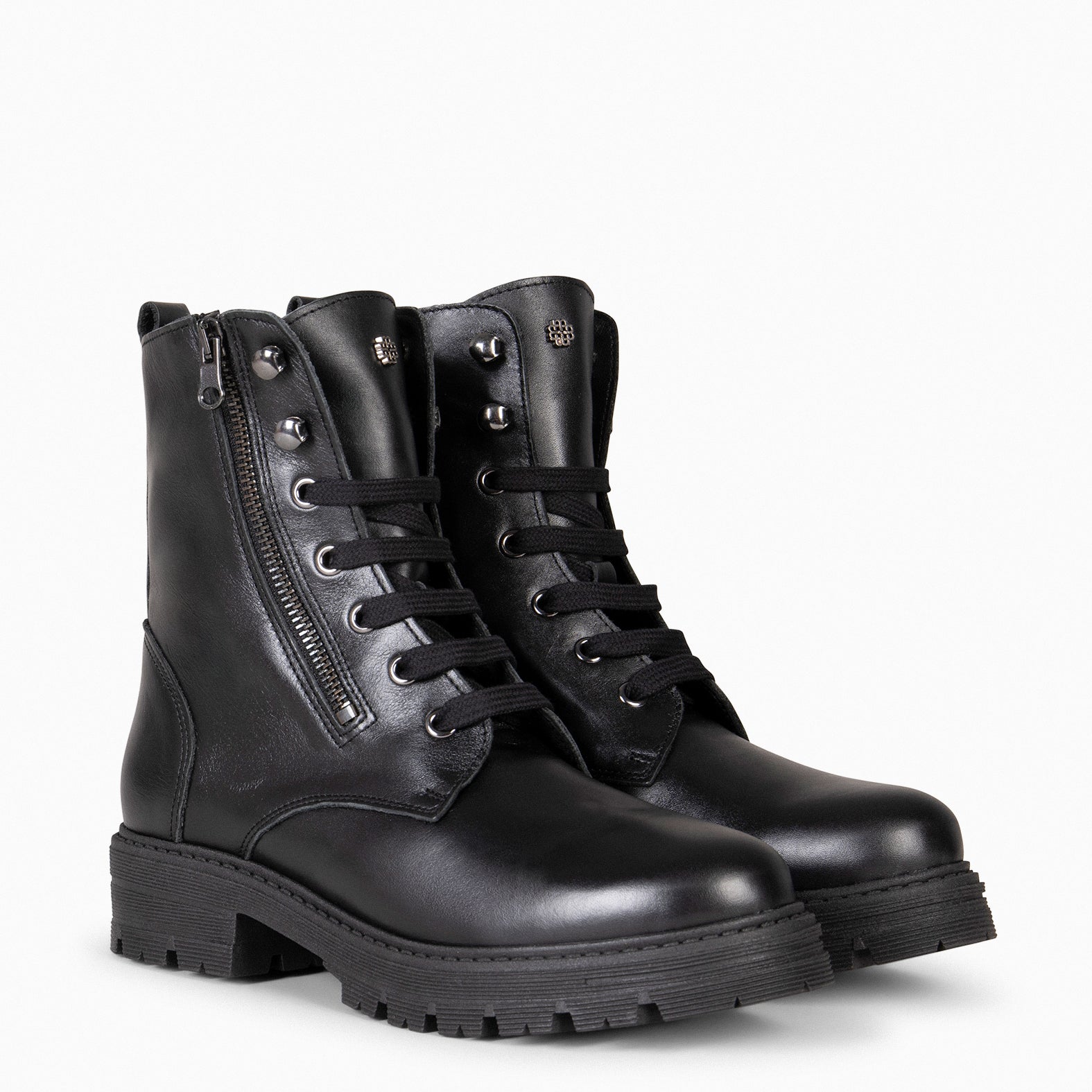 MILITAR – Botas militares de mujer NEGRO - miMaO ®