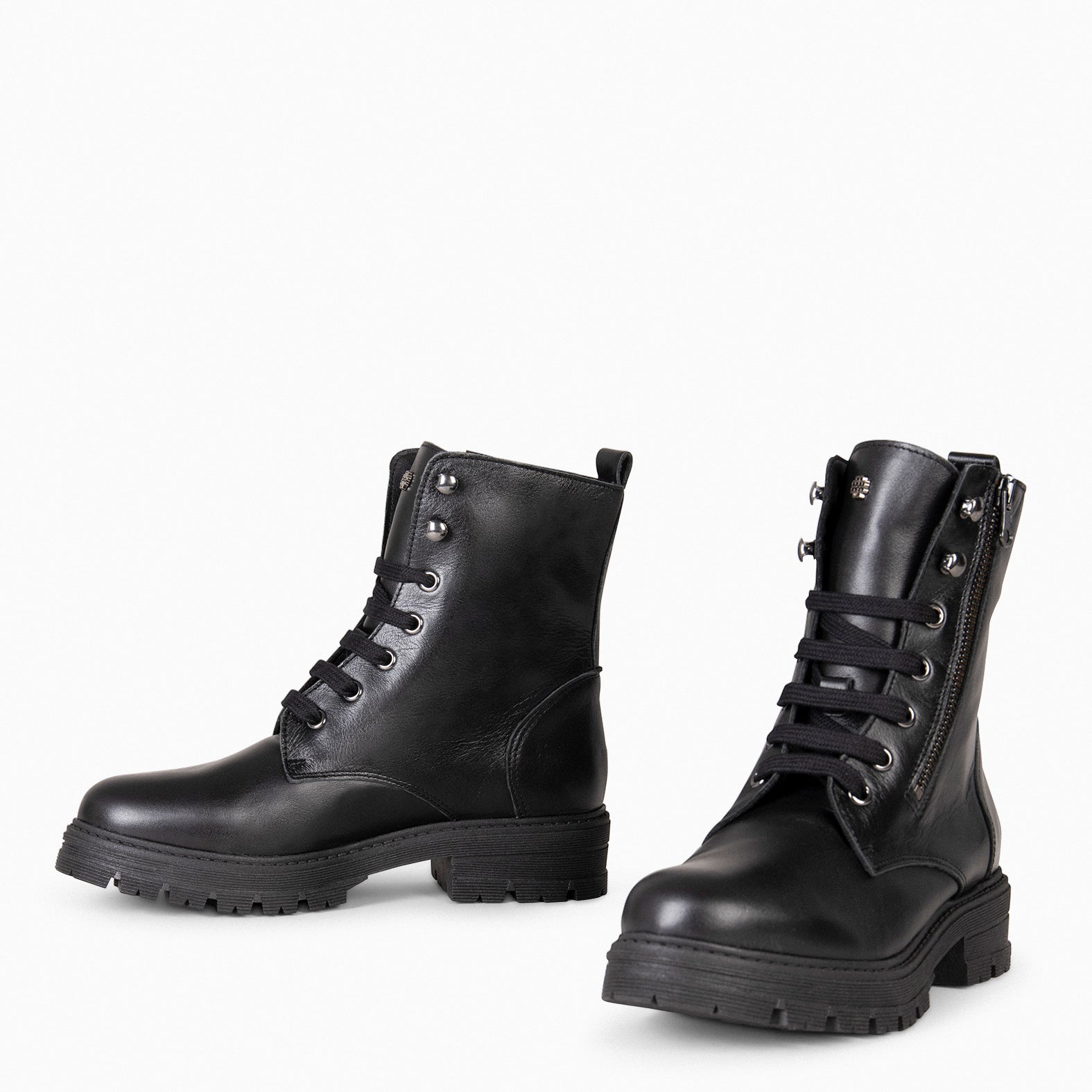 MILITAR – Botas militares de mujer NEGRO - miMaO ®