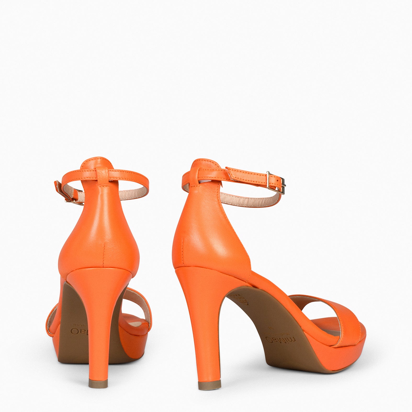 PARTY - ORANGE HIGH-HEELED PLATFORM SANDALS