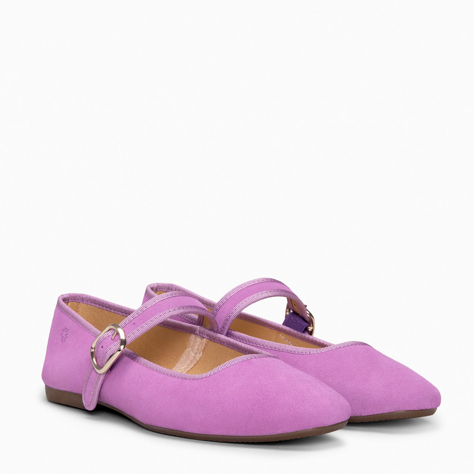 CLARA - Mercedita con puntera cuadrada FUCSIA - miMaO ®