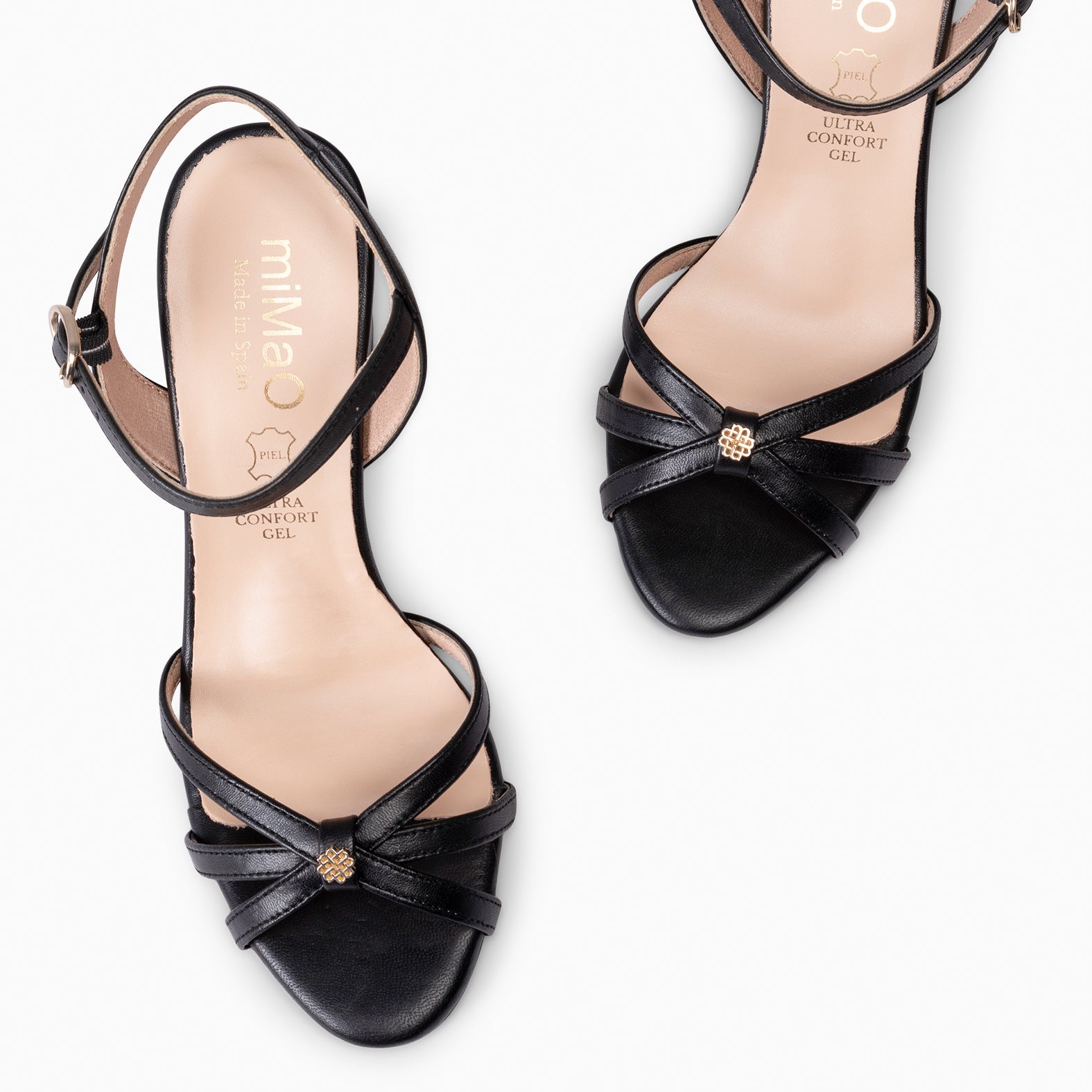 SONIA - SANDALIAS ELEGANTES DE TACÓN ALTO NEGRO - miMaO ®