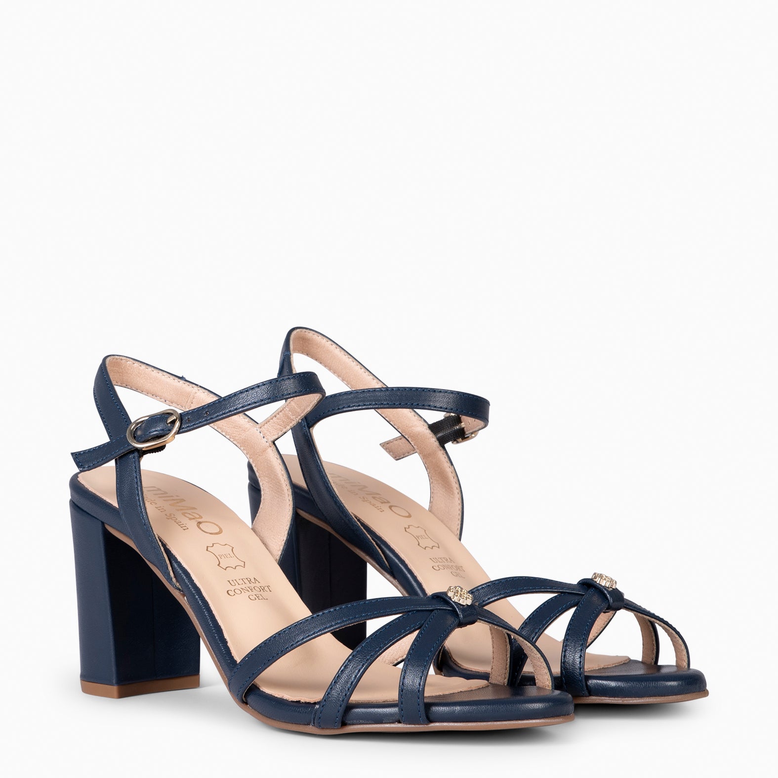 SONIA - SANDALIAS ELEGANTES DE TACÓN ALTO MARINO - miMaO ®