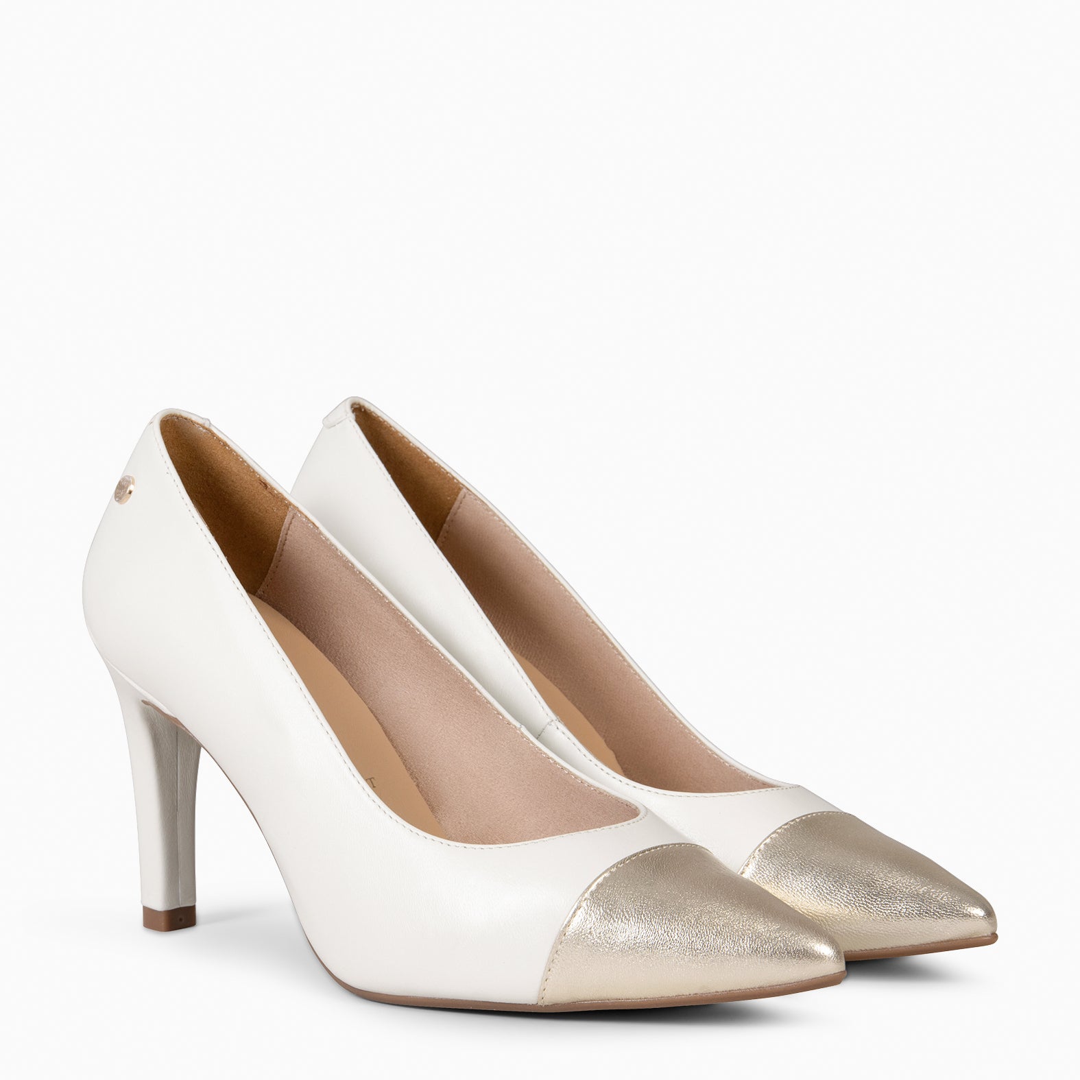 LILLY – Zapato de tacón alto y puntera MARFIL - miMaO ®