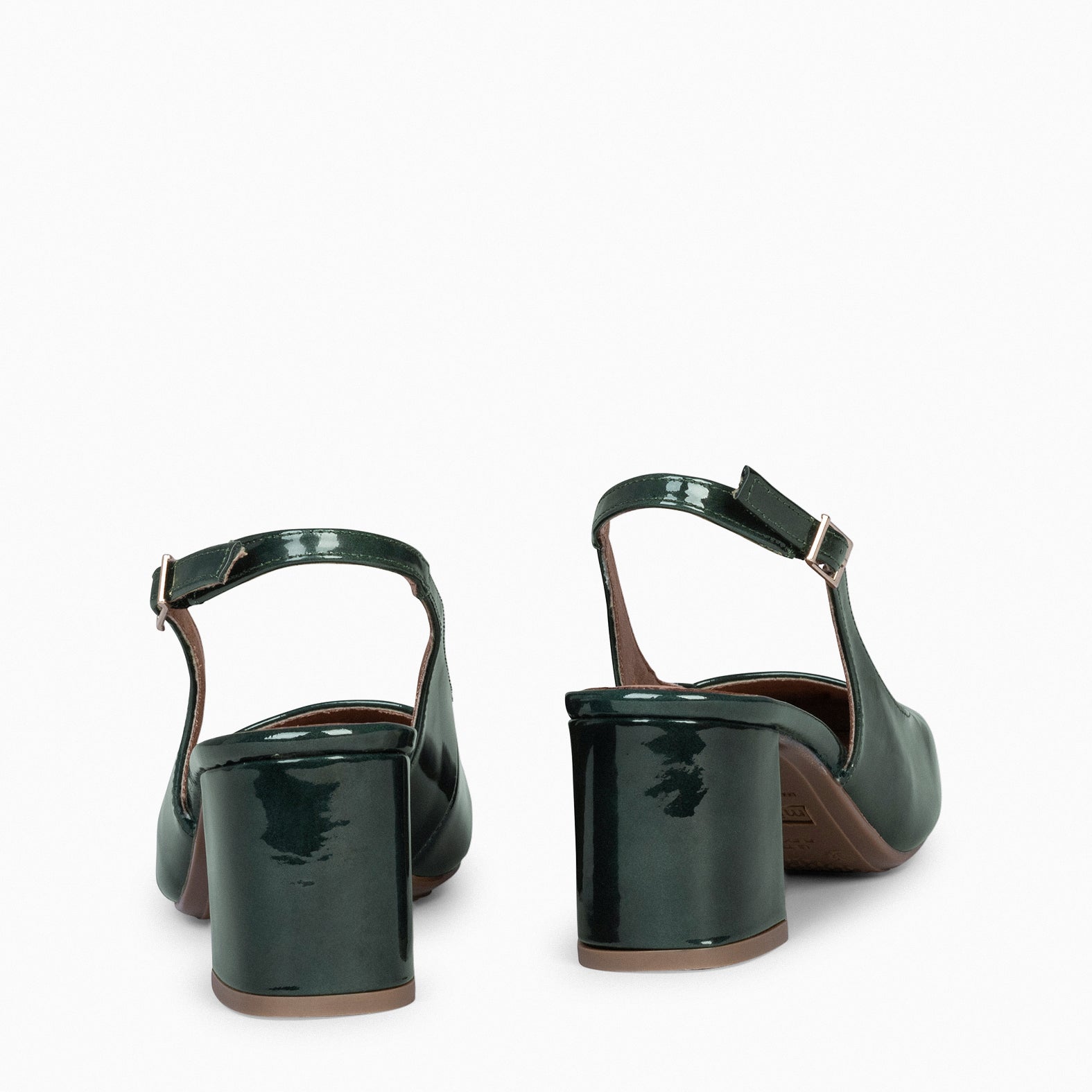 SOPHÍA - Zapato tacón ancho destalonado VERDE