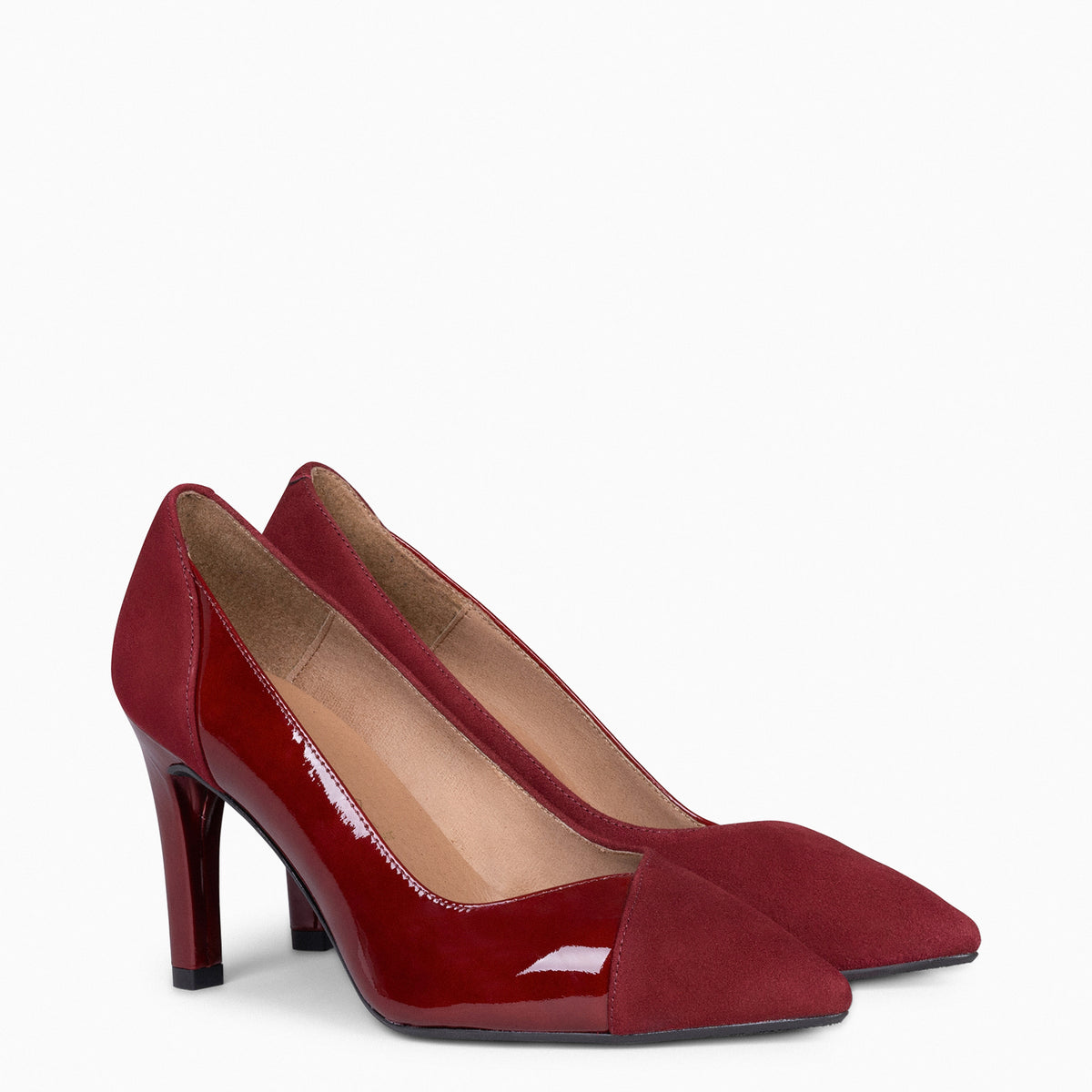 GLAM – Zapatos elegantes de tacón alto BURDEOS CHAROL