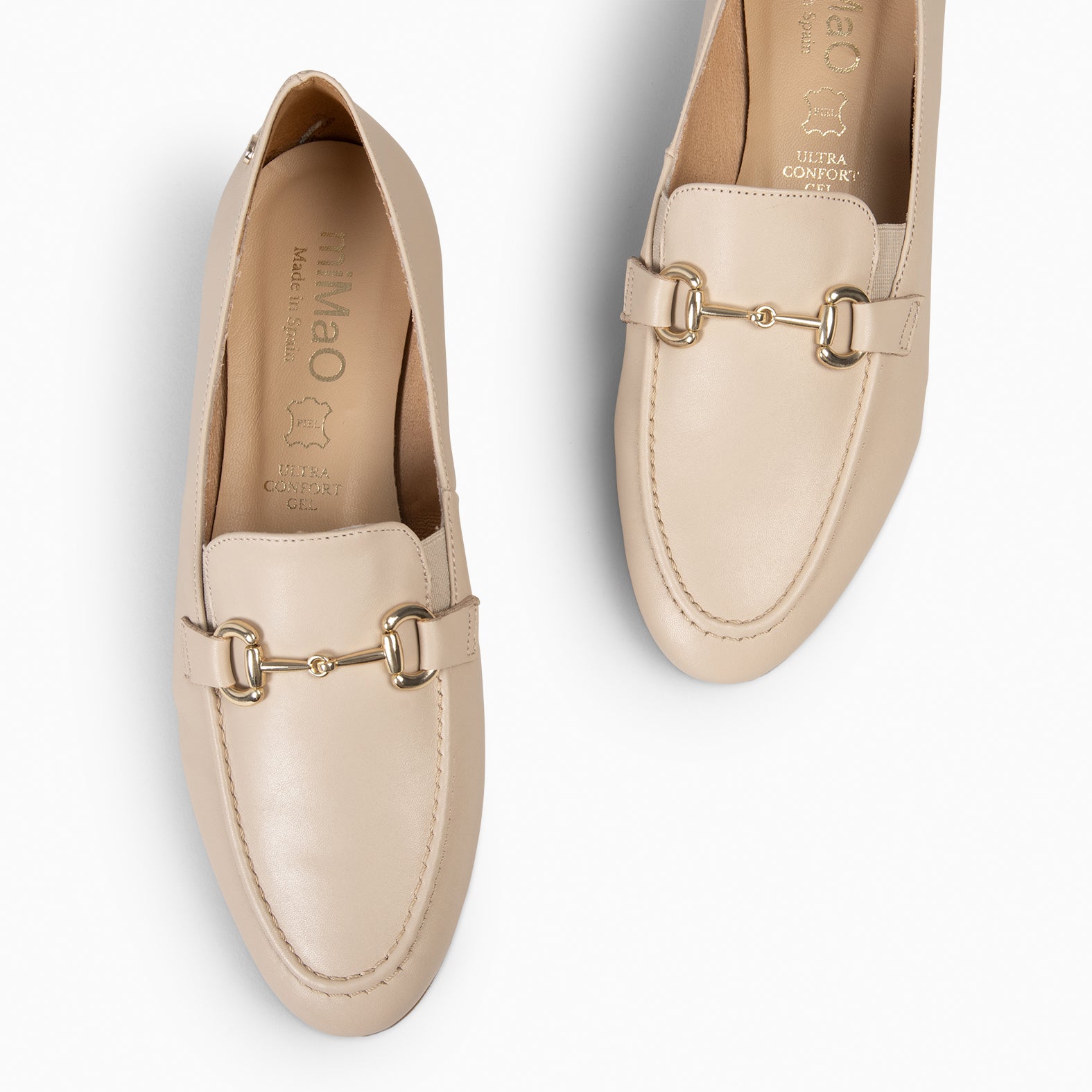 SERENA - MOCASÍN PIEL DE NAPA BEIGE - miMaO ®